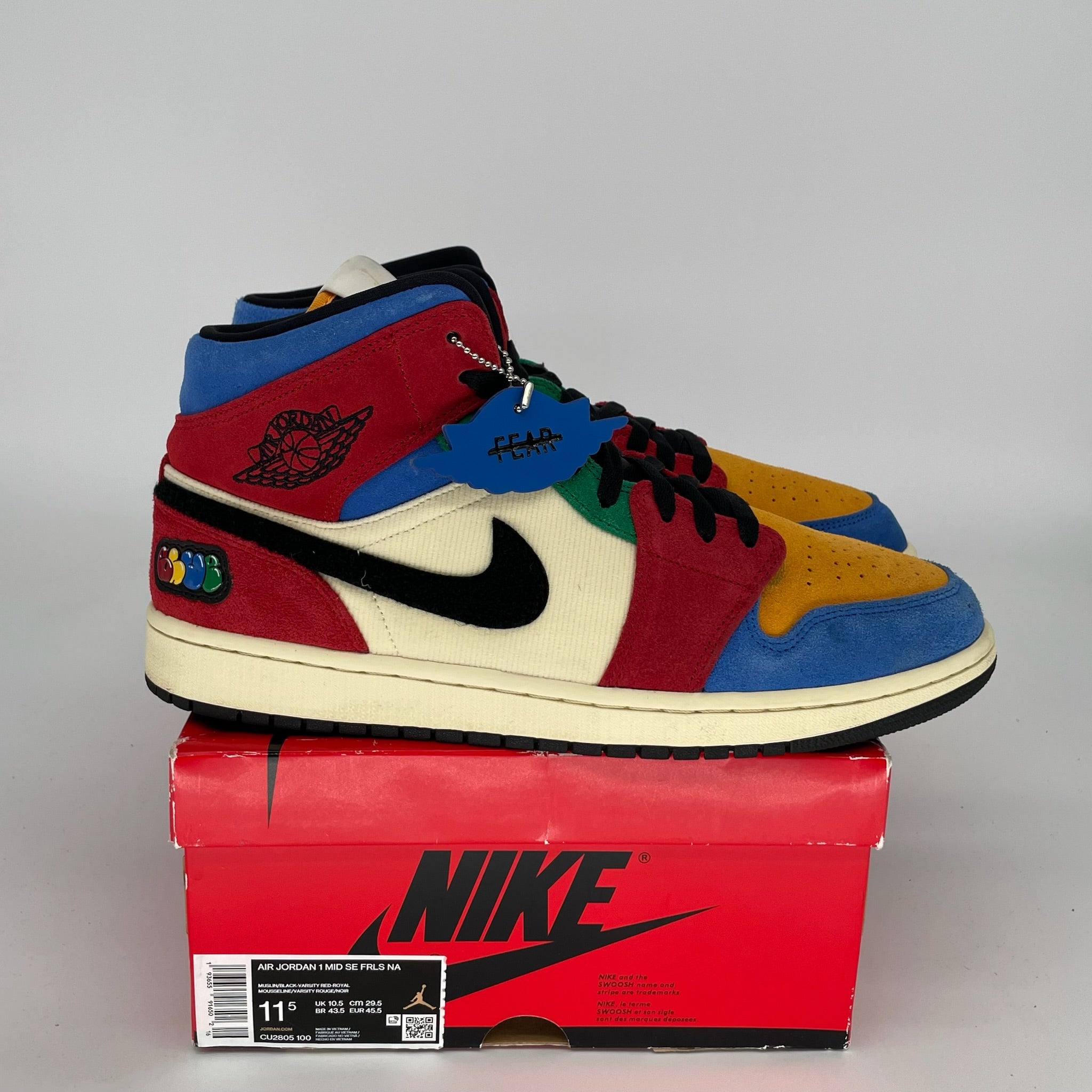 AIR JORDAN 1 MID FEARLESS BLUE THE GREAT SIZE 11.5 CU2805-100