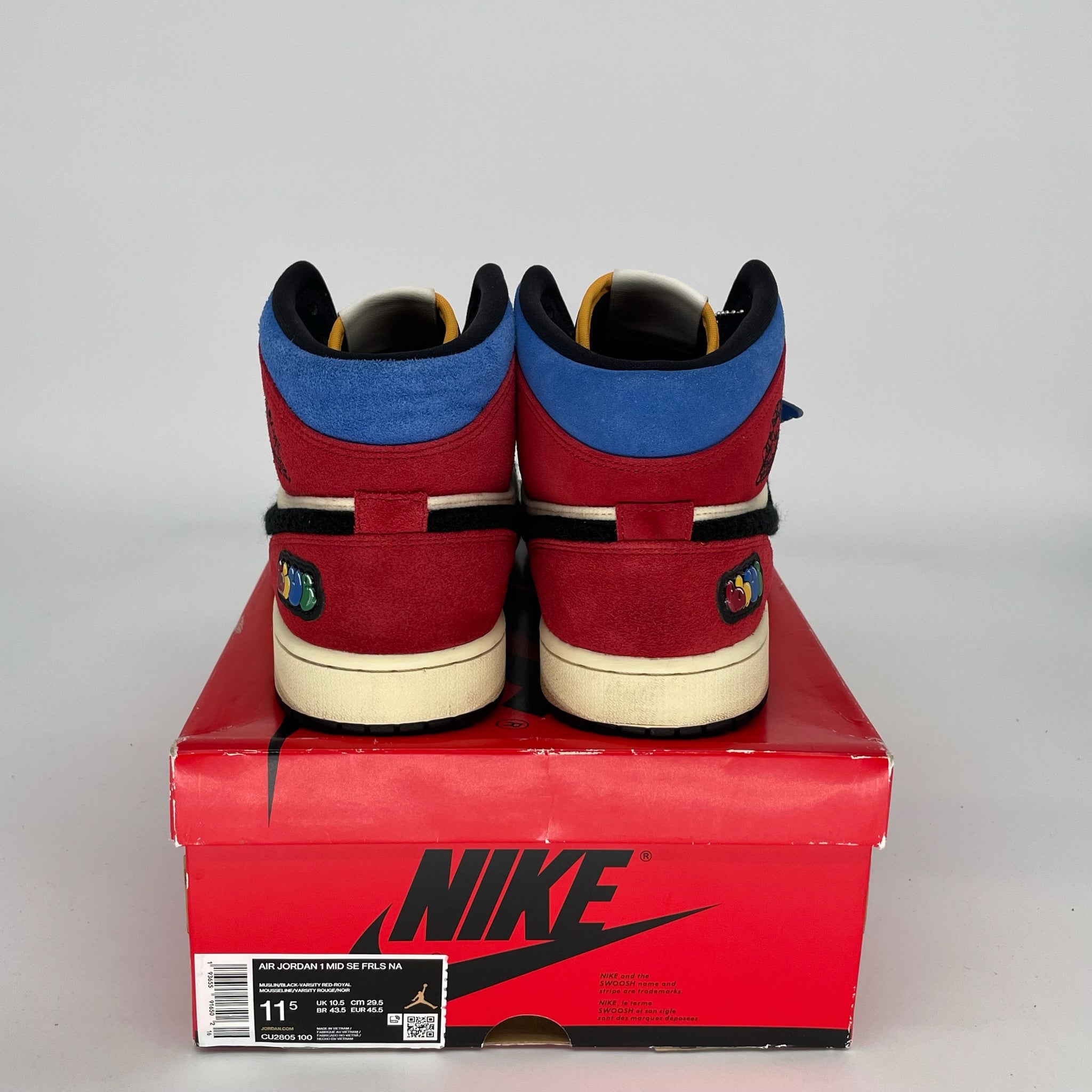 AIR JORDAN 1 MID FEARLESS BLUE THE GREAT SIZE 11.5 CU2805-100