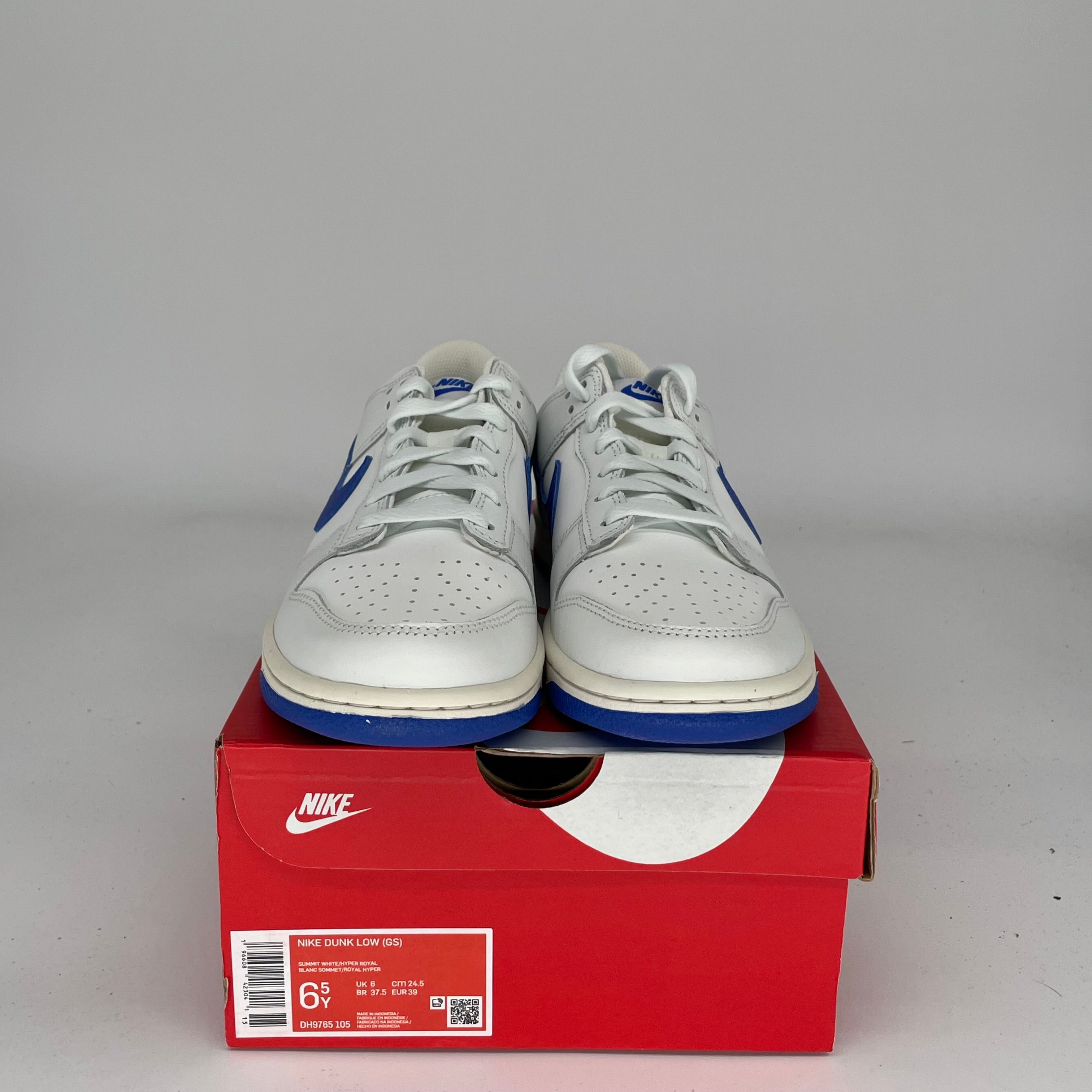 NIKE DUNK LOW SUMMIT WHITE HYPER ROYAL SIZE 6.5Y DH9765-105
