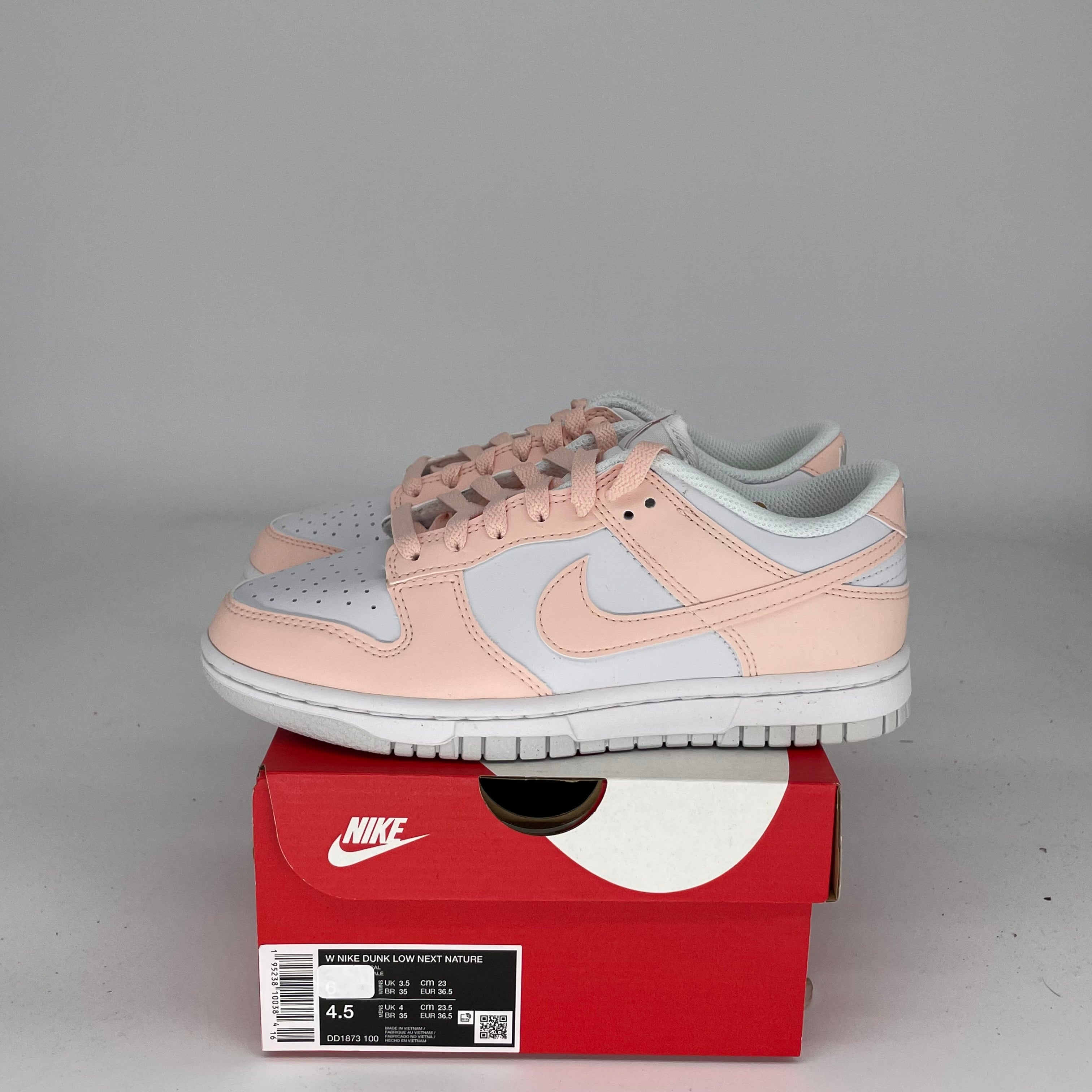 NIKE DUNK LOW NEXT NATURE PALE CORAL W SIZE 4.5/6W DD1873-100