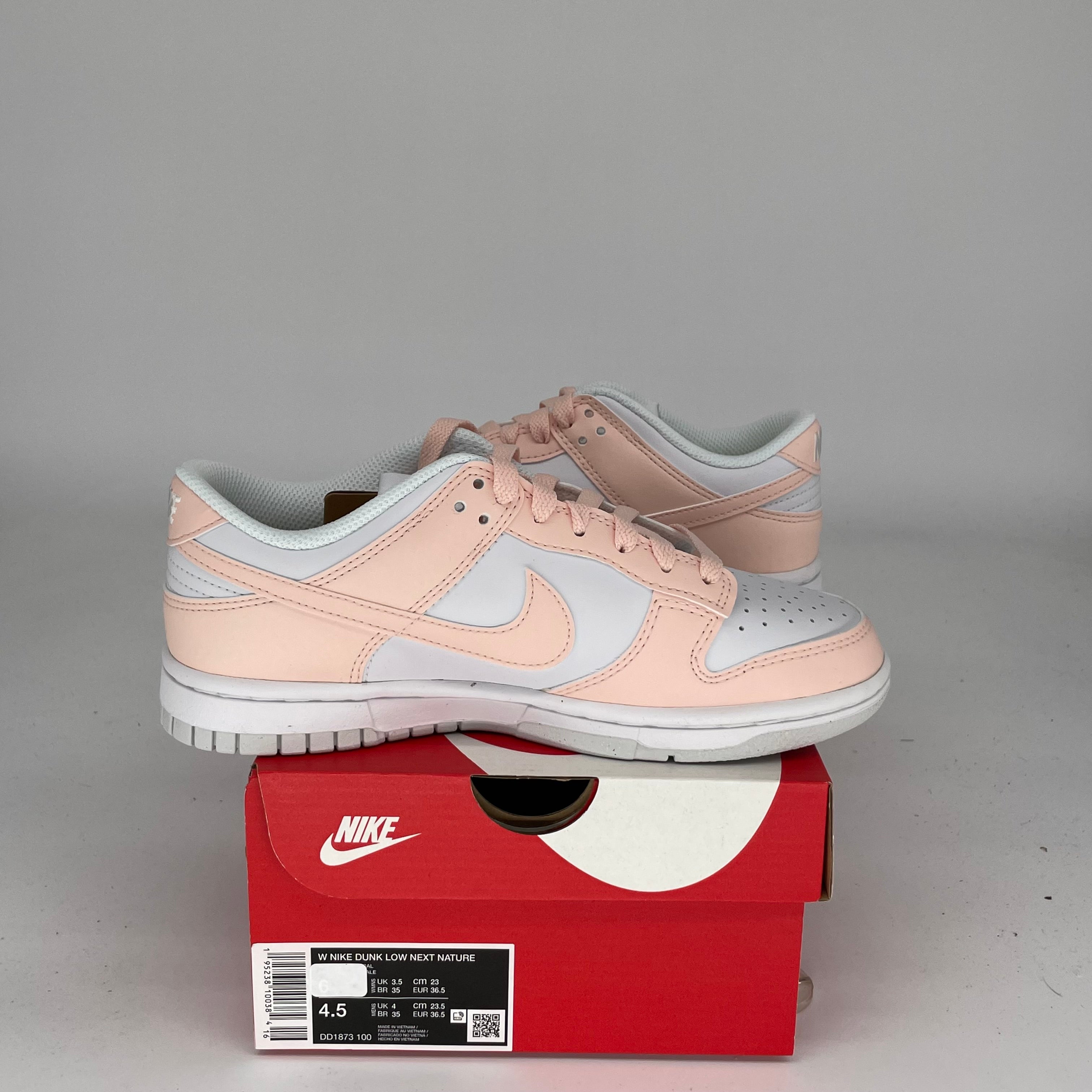 NIKE DUNK LOW NEXT NATURE PALE CORAL W SIZE 4.5/6W DD1873-100