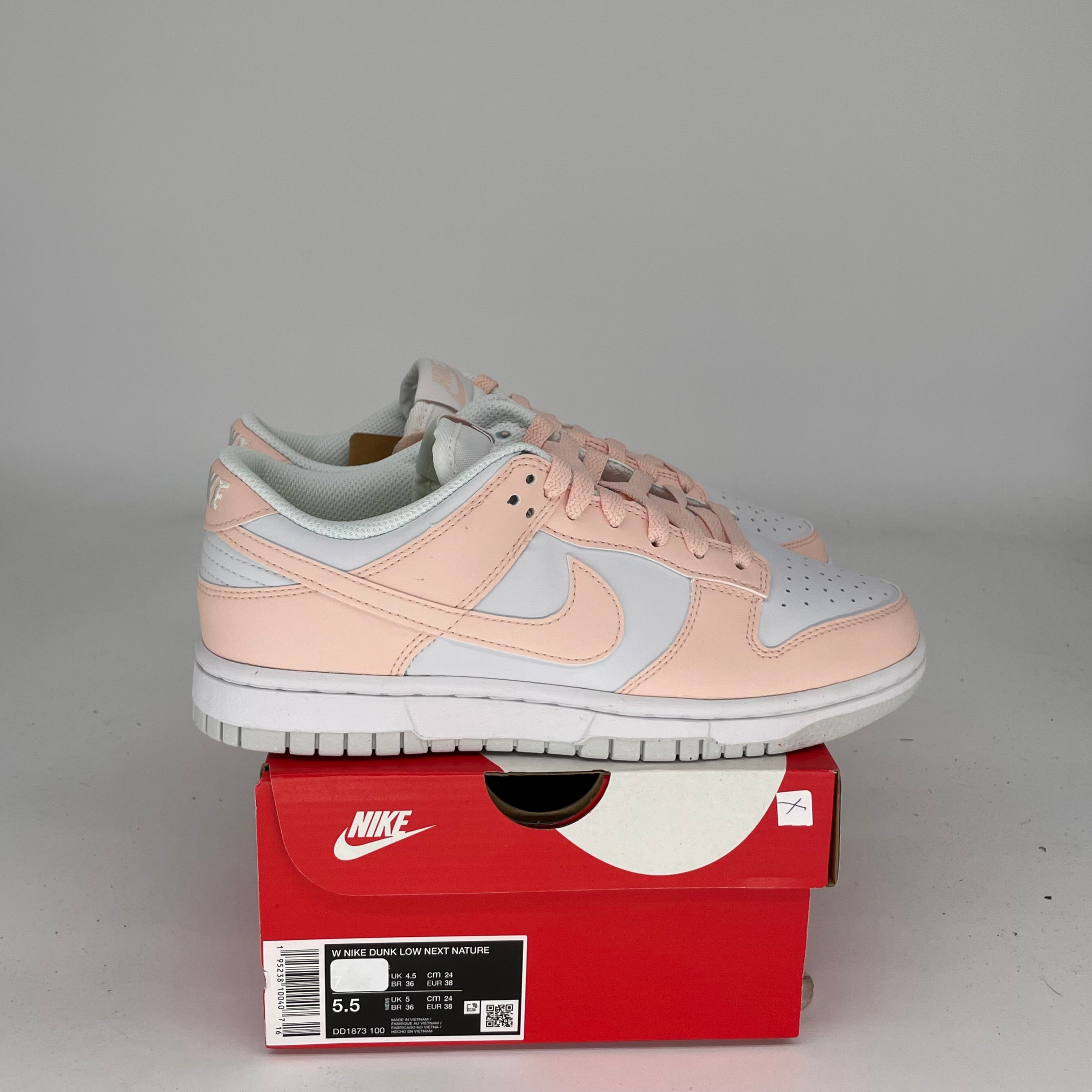 NIKE DUNK LOW NEXT NATURE PALE CORAL W SIZE 5.5/7W DD1873-100