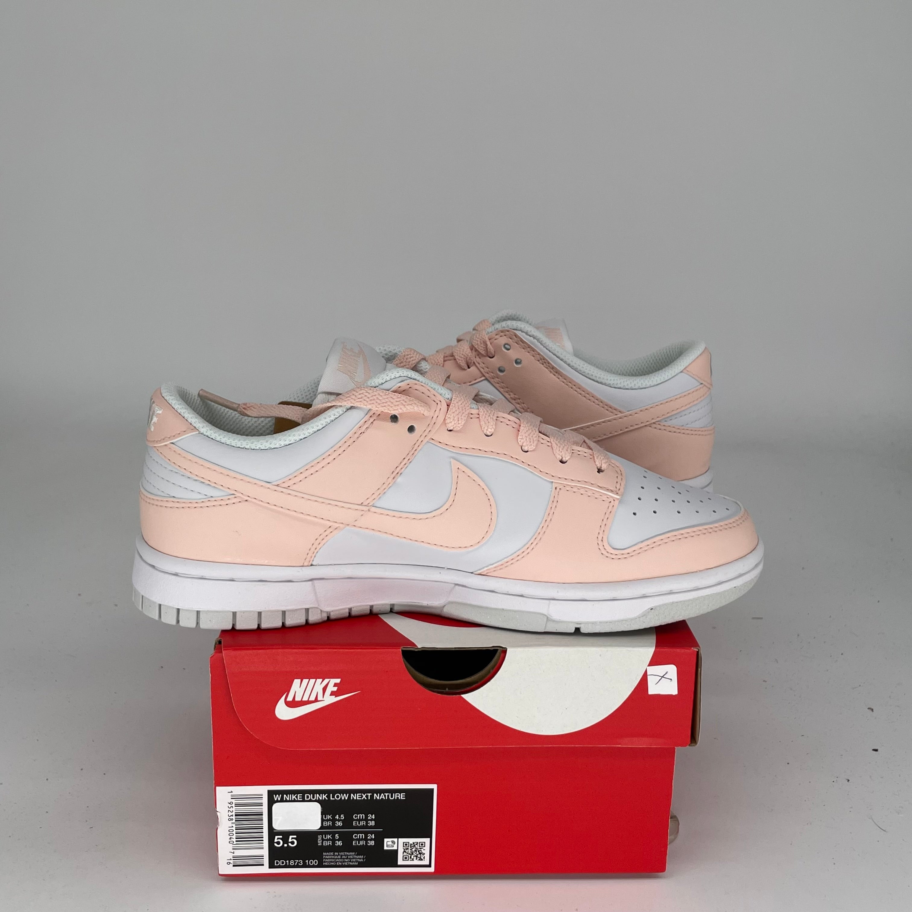 NIKE DUNK LOW NEXT NATURE PALE CORAL W SIZE 5.5/7W DD1873-100