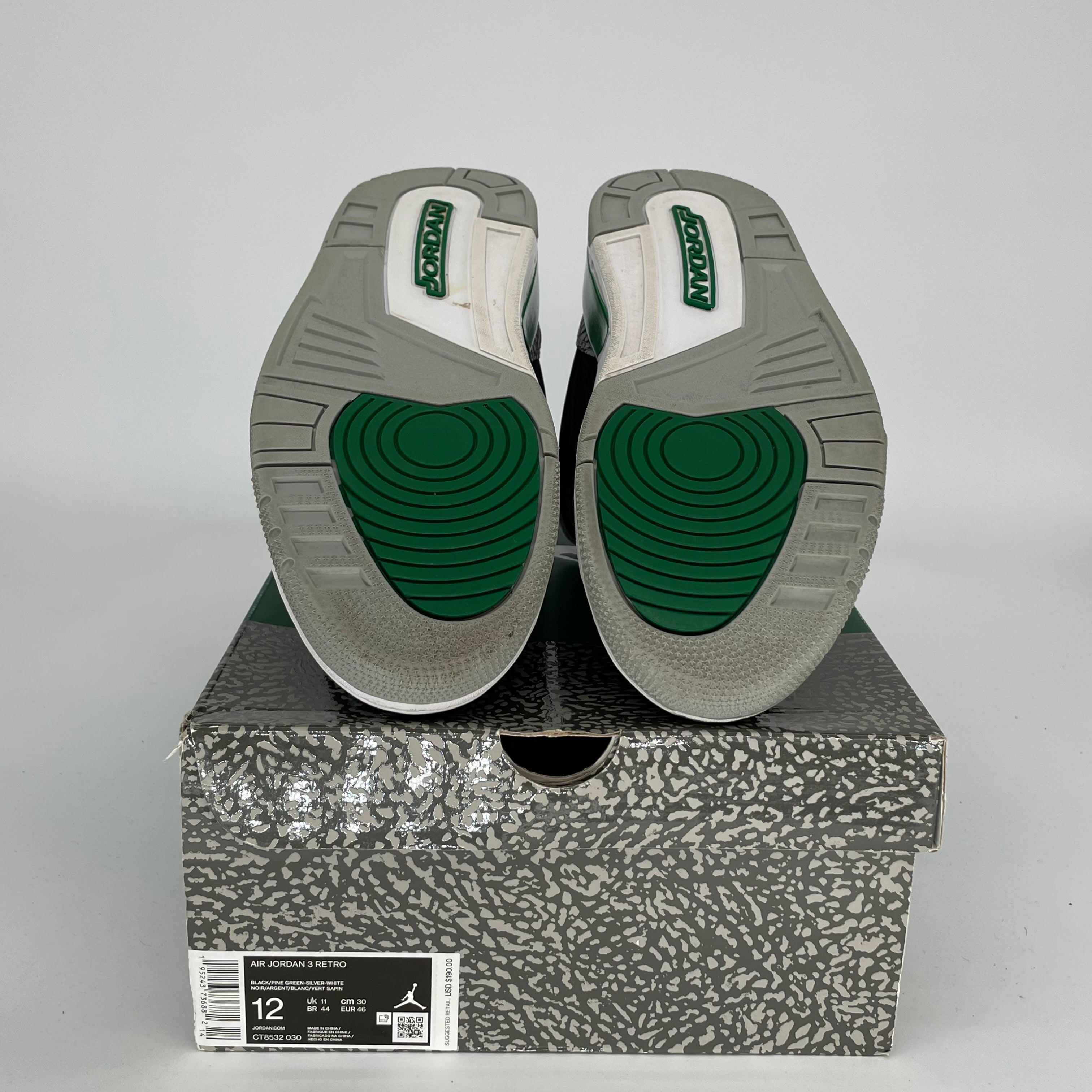 AIR JORDAN 3 PINE GREEN SIZE 12 CT8532-030