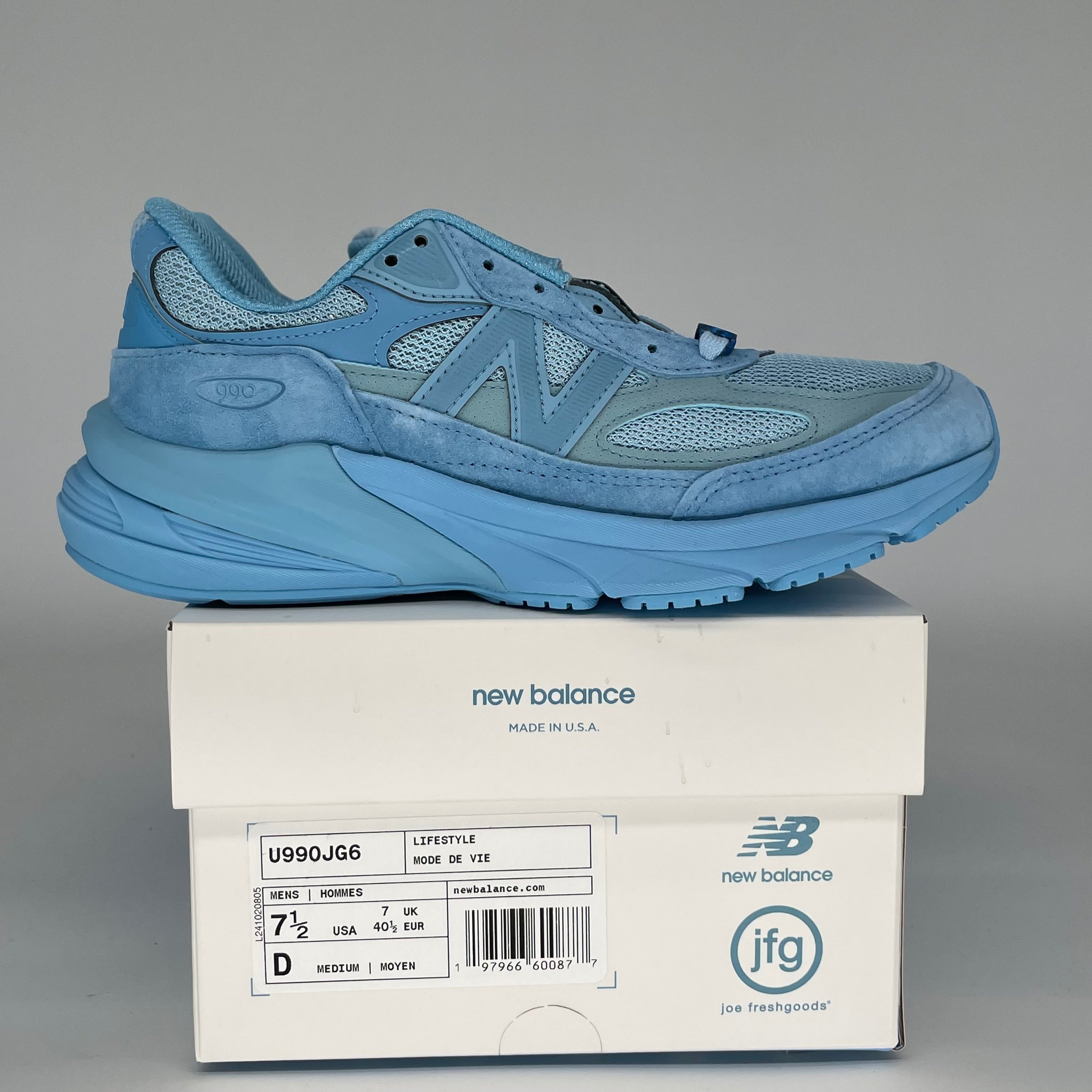 NEW BALANCE 990V6 JOE FRESHGOODS PROM BLUE SIZE 7.5 U990JG6
