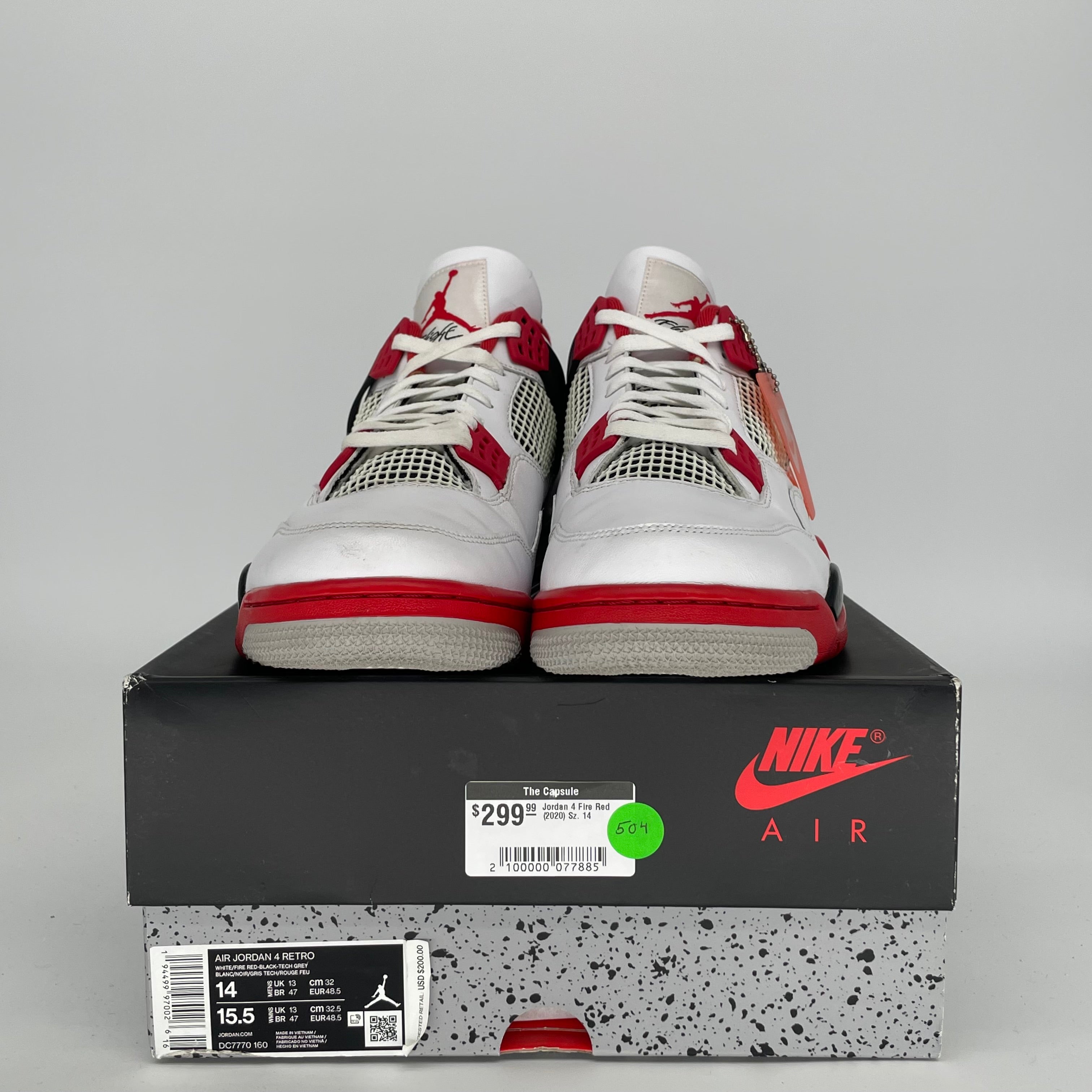 AIR JORDAN 4 FIRE RED SIZE 14 DC7770-160