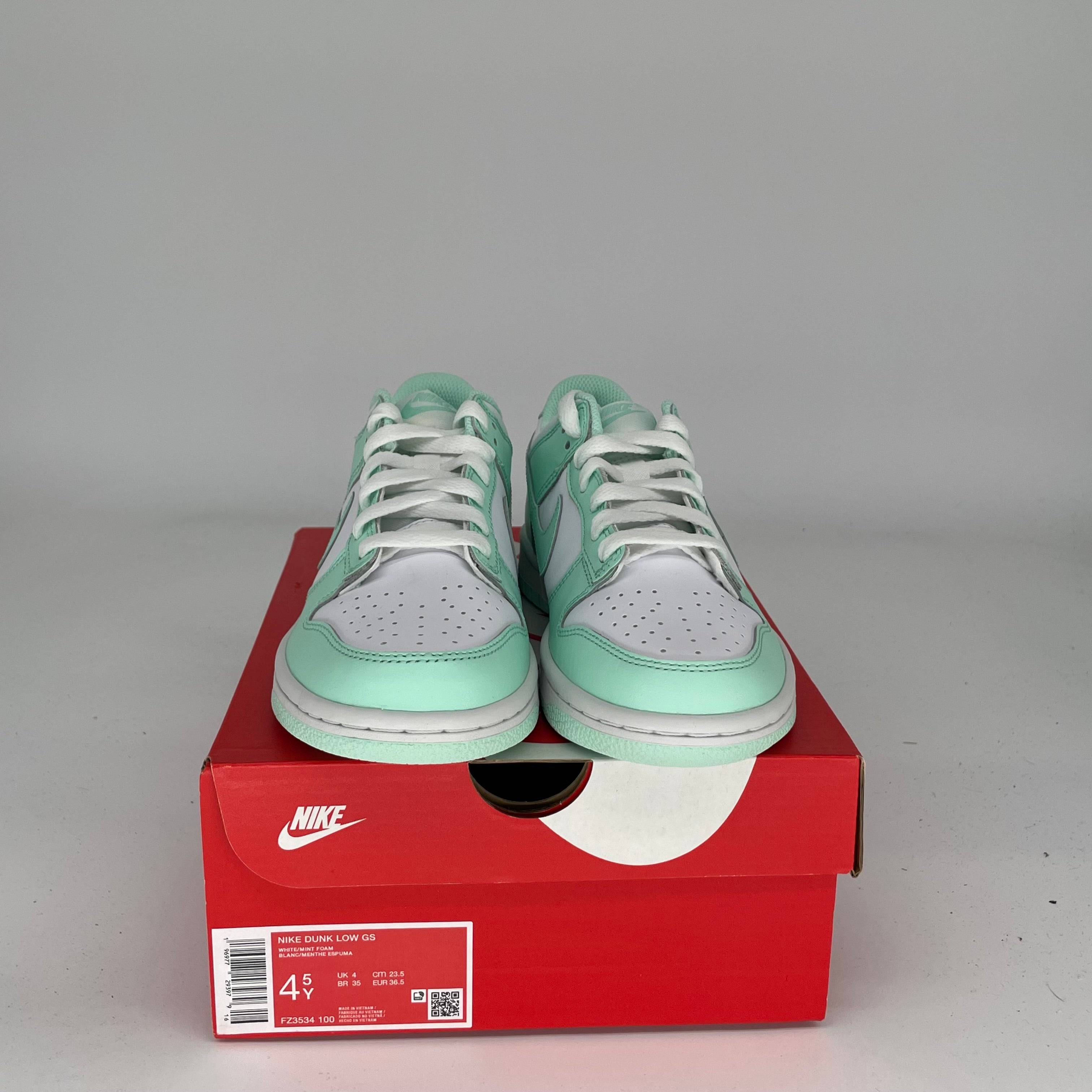 NIKE DUNK LOW MINT FOAM W SIZE 4.5Y FZ3534-100