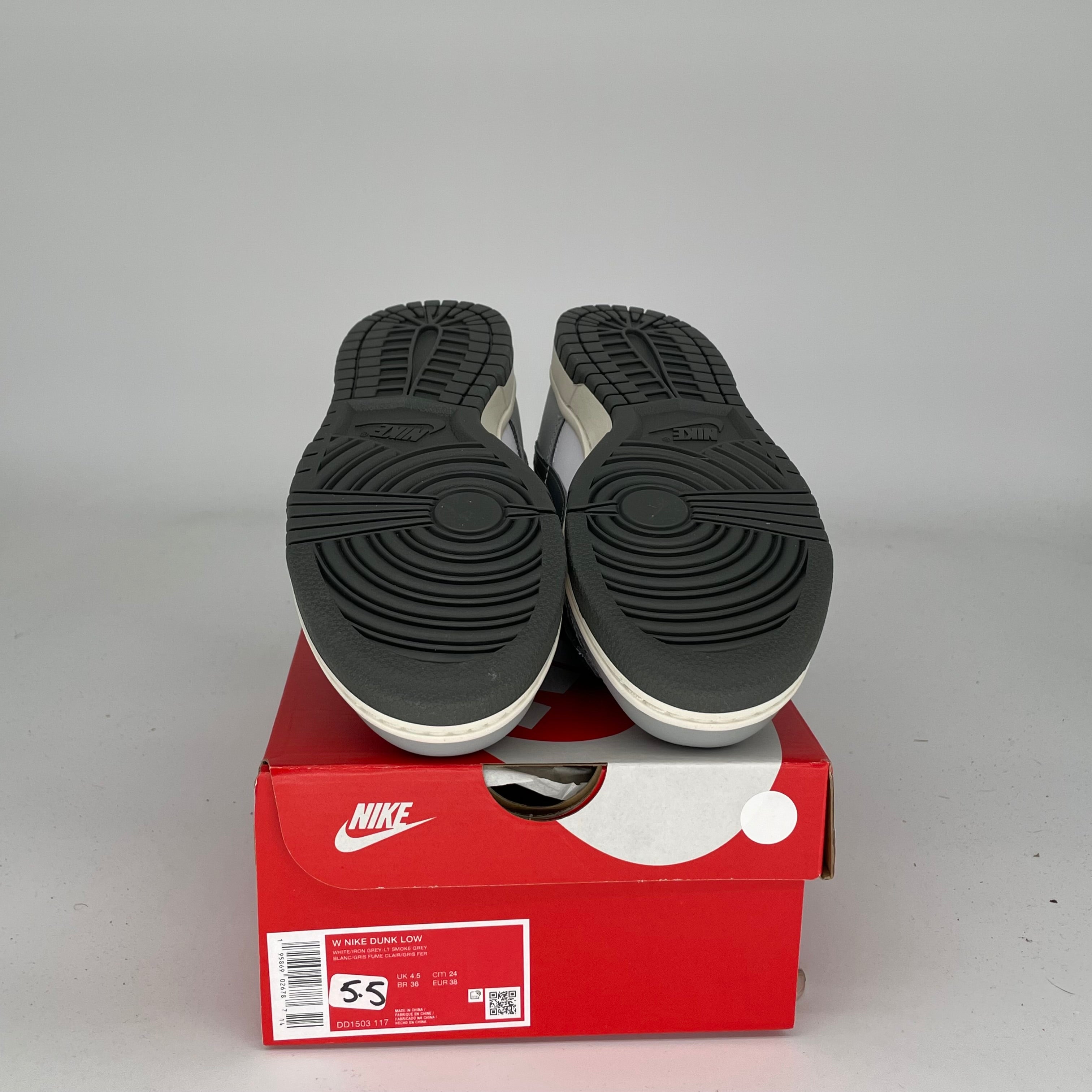 NIKE DUNK LOW LIGHT SMOKE GREY W SIZE 5.5/7W DD1503-117