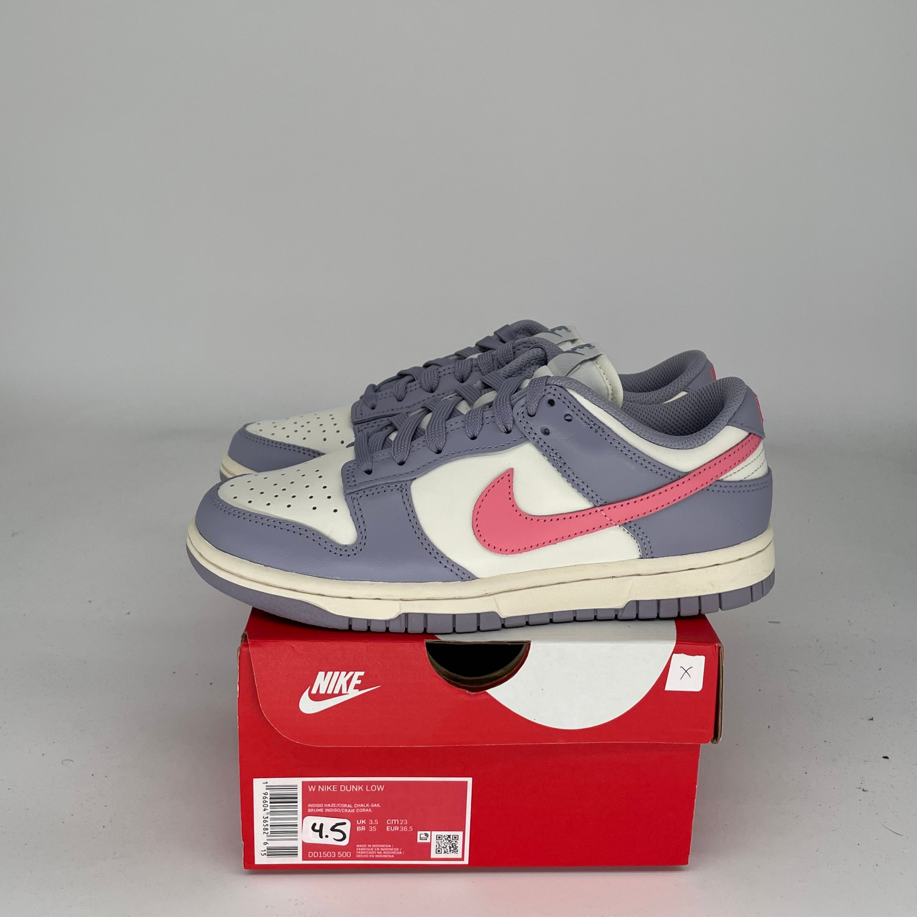 NIKE DUNK LOW INDIGO HAZE W SIZE 4.5/6W DD1503-500