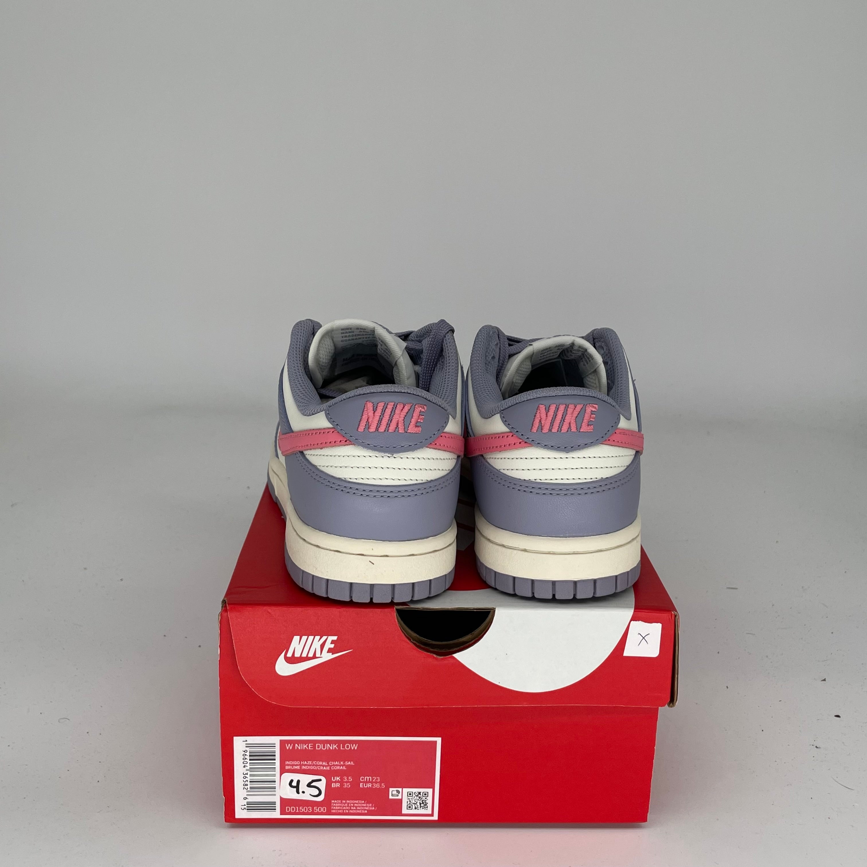 NIKE DUNK LOW INDIGO HAZE W SIZE 4.5/6W DD1503-500