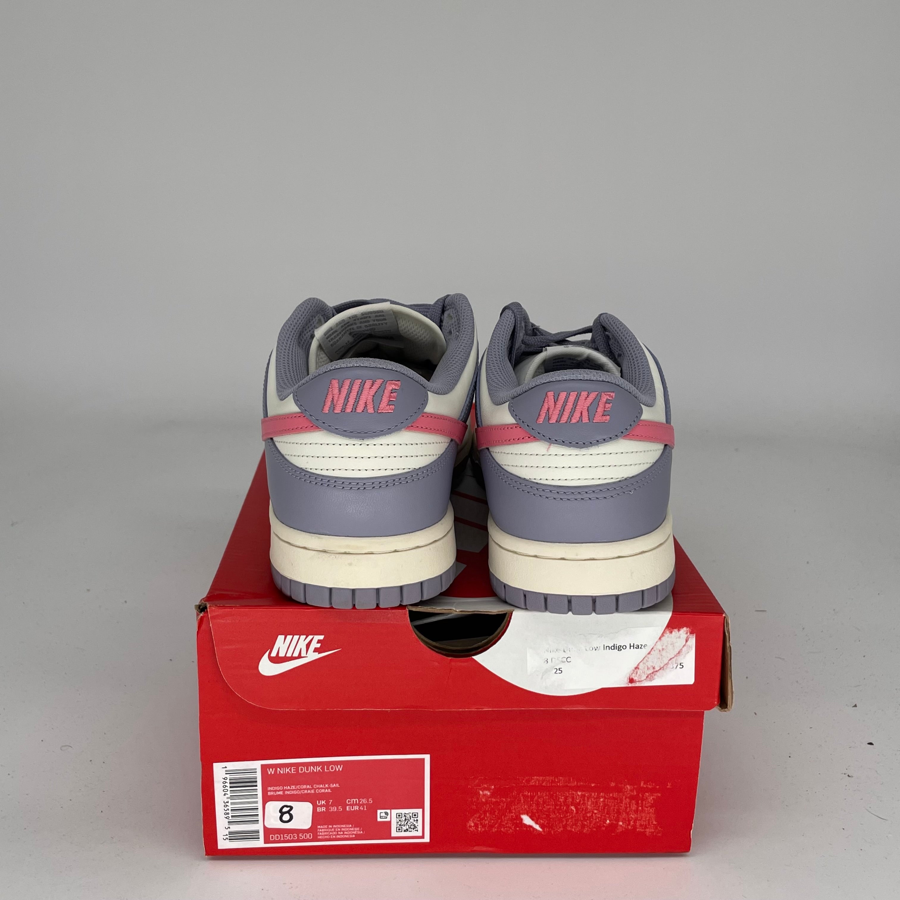NIKE DUNK LOW INDIGO HAZE W SIZE 8/9.5W DD1503-500
