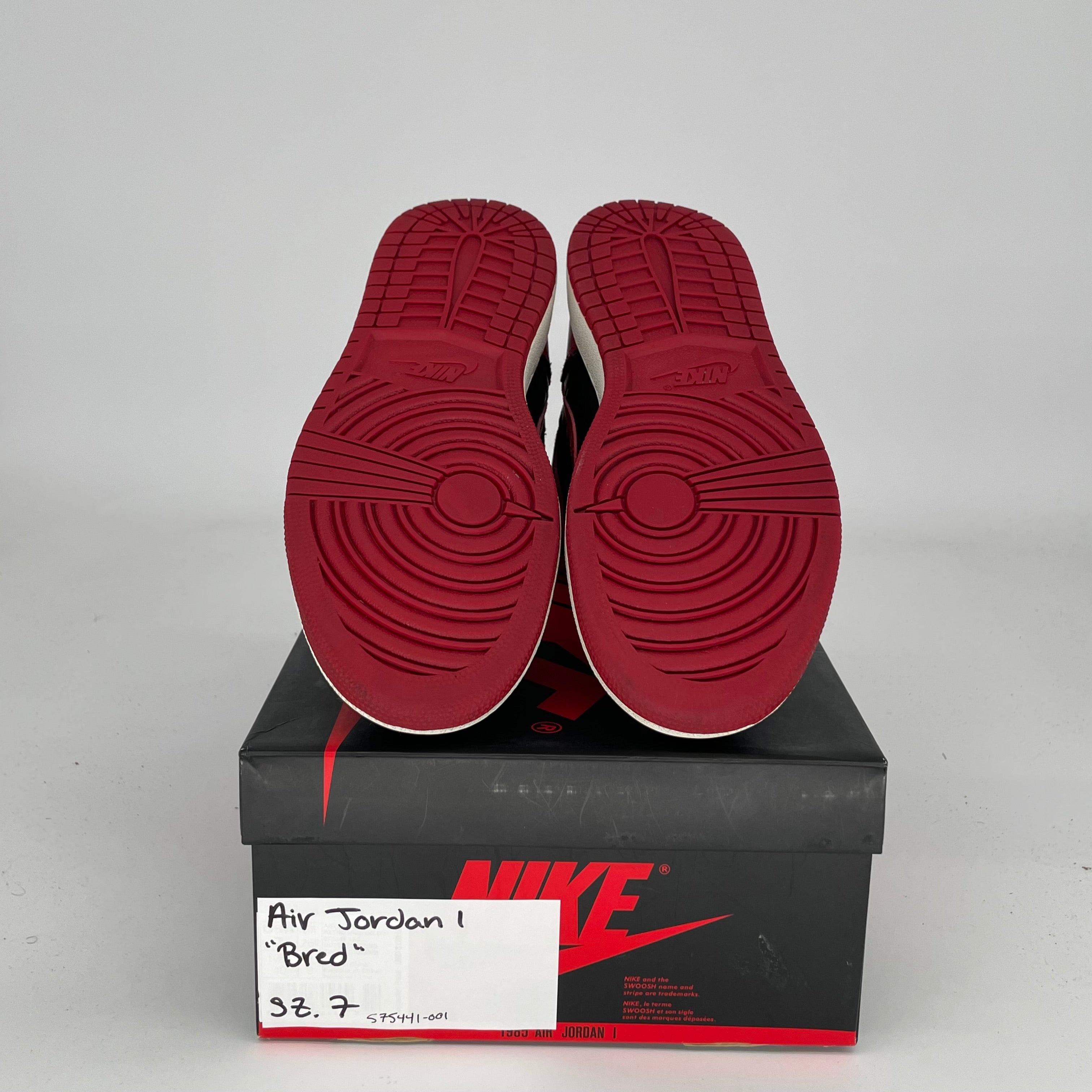 AIR JORDAN 1 BRED SIZE 7Y 575441-001