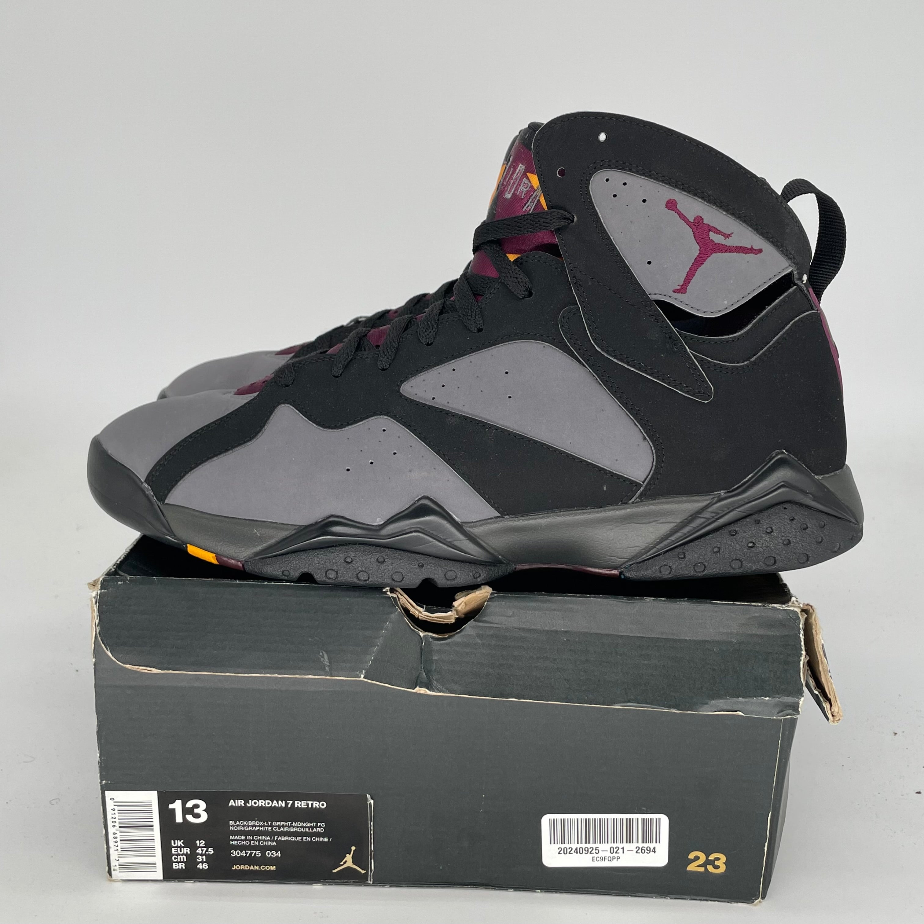 AIR JORDAN 7 BORDEAUX SIZE 13 304775-034