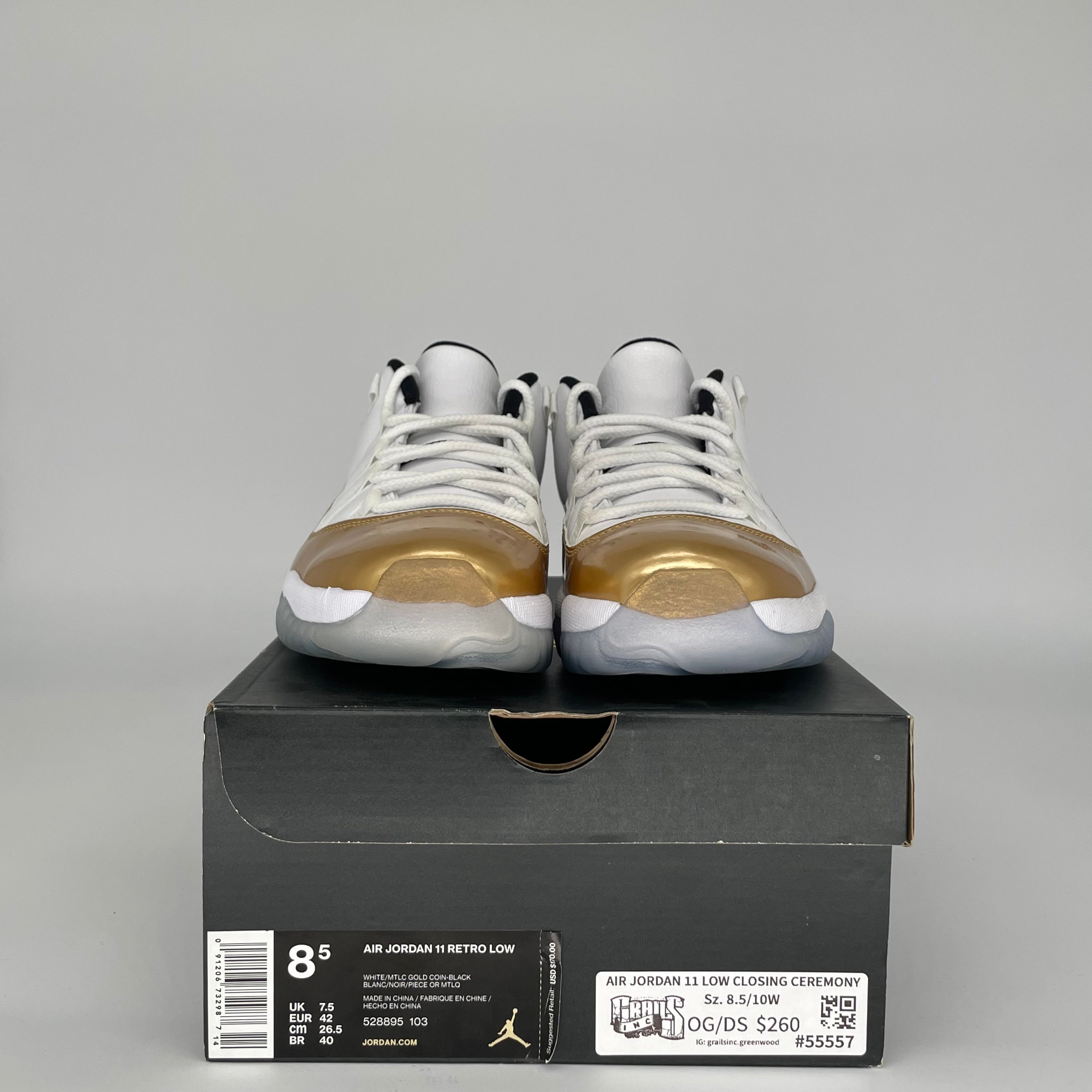 AIR JORDAN 11 LOW CLOSING CEREMONY SIZE 8.5 528895-103