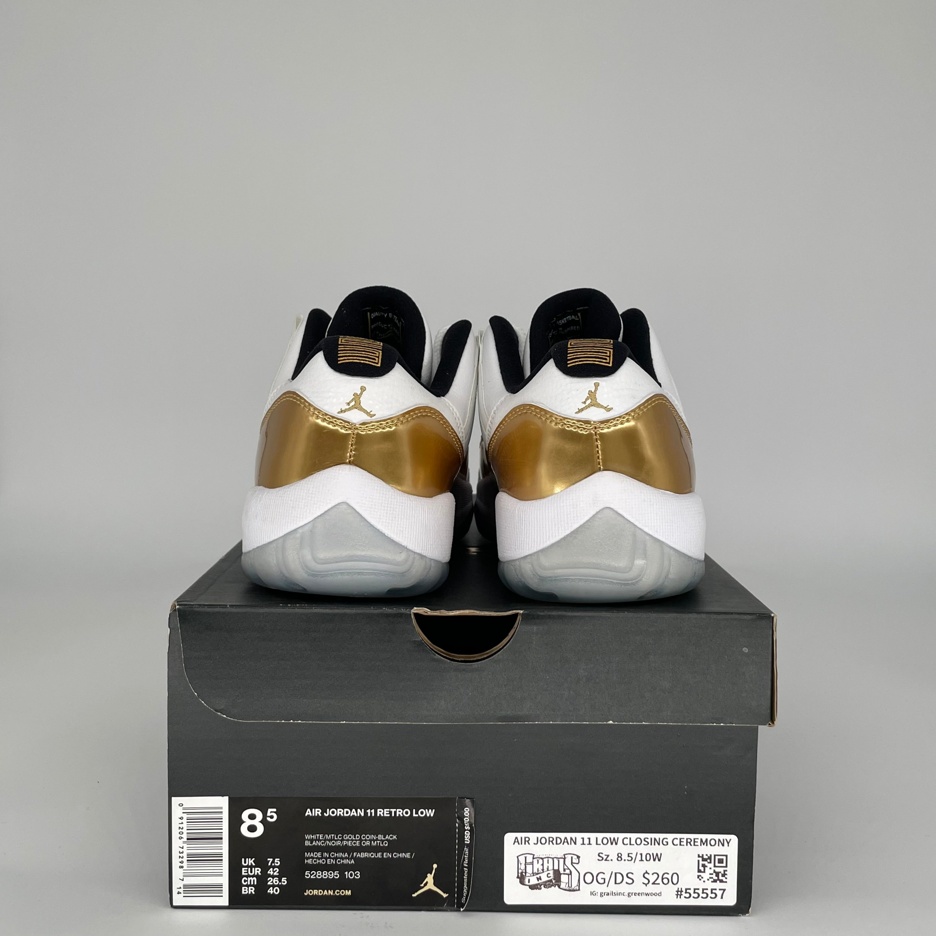 AIR JORDAN 11 LOW CLOSING CEREMONY SIZE 8.5 528895-103
