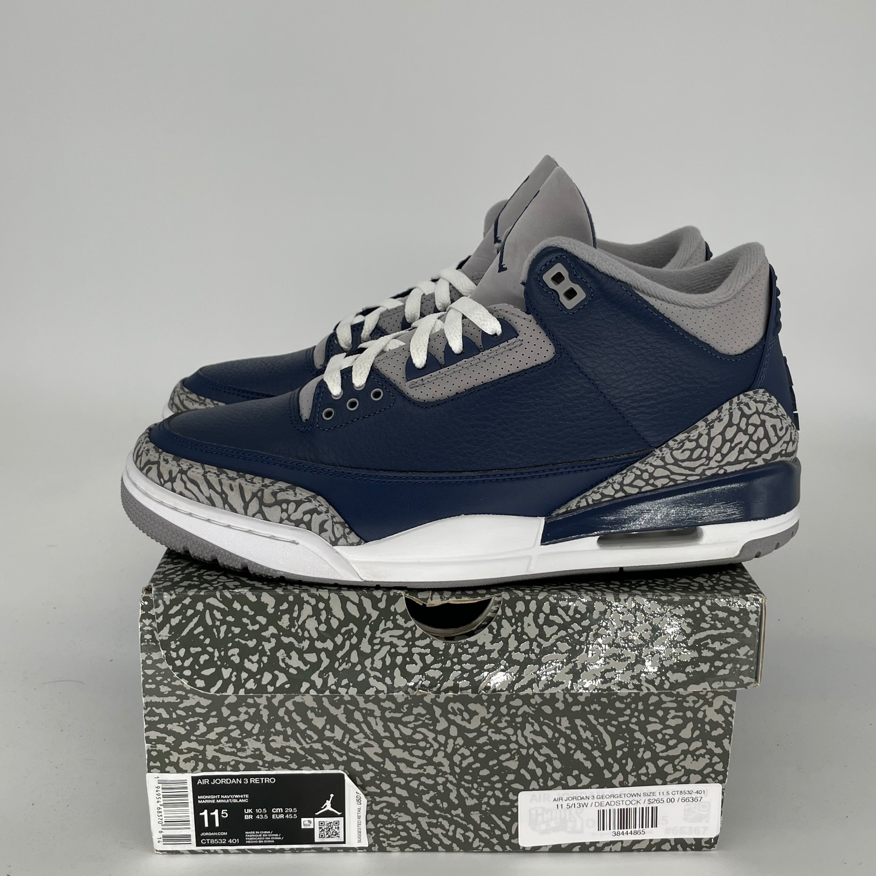 AIR JORDAN 3 GEORGETOWN SIZE 11.5 CT8532-401
