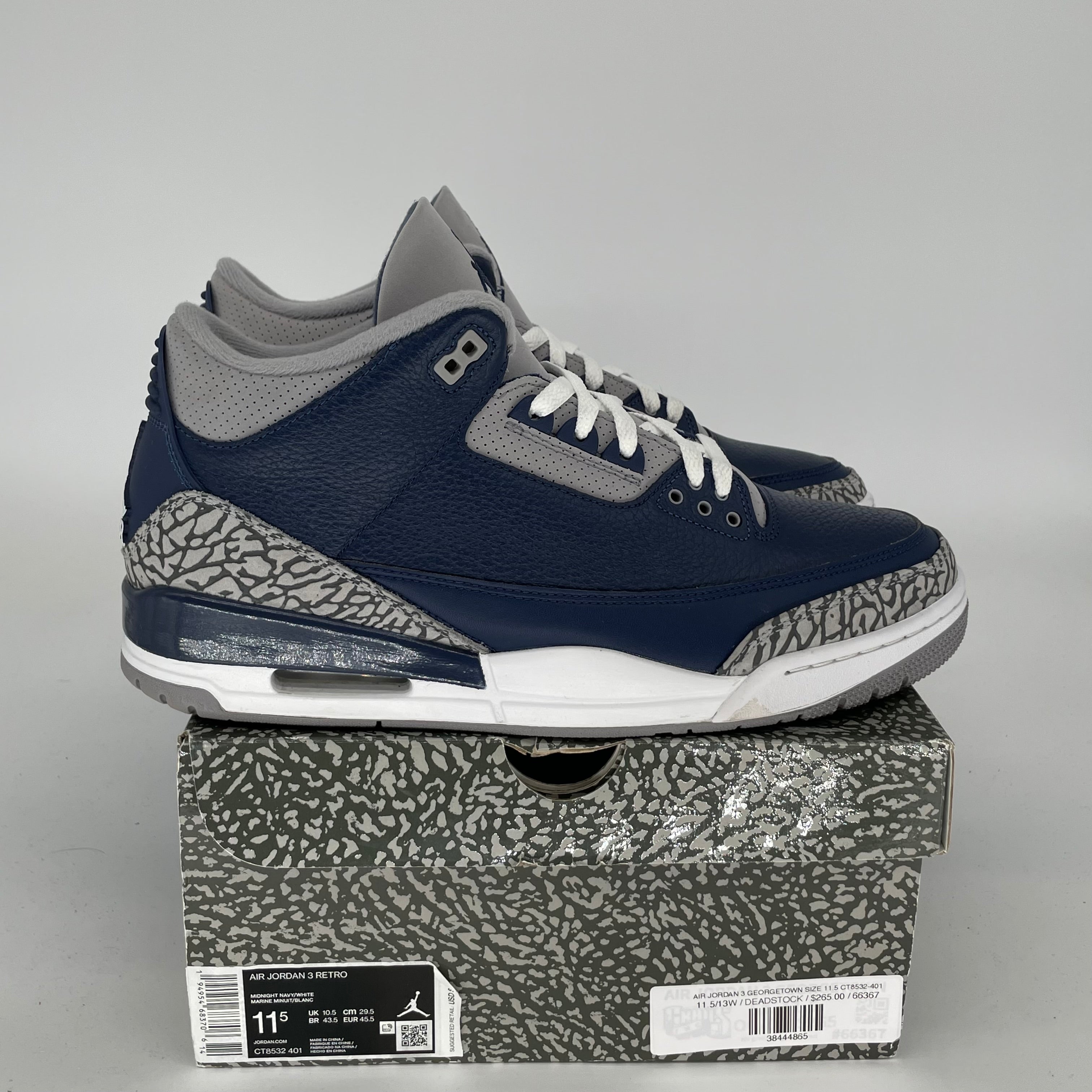 AIR JORDAN 3 GEORGETOWN SIZE 11.5 CT8532-401