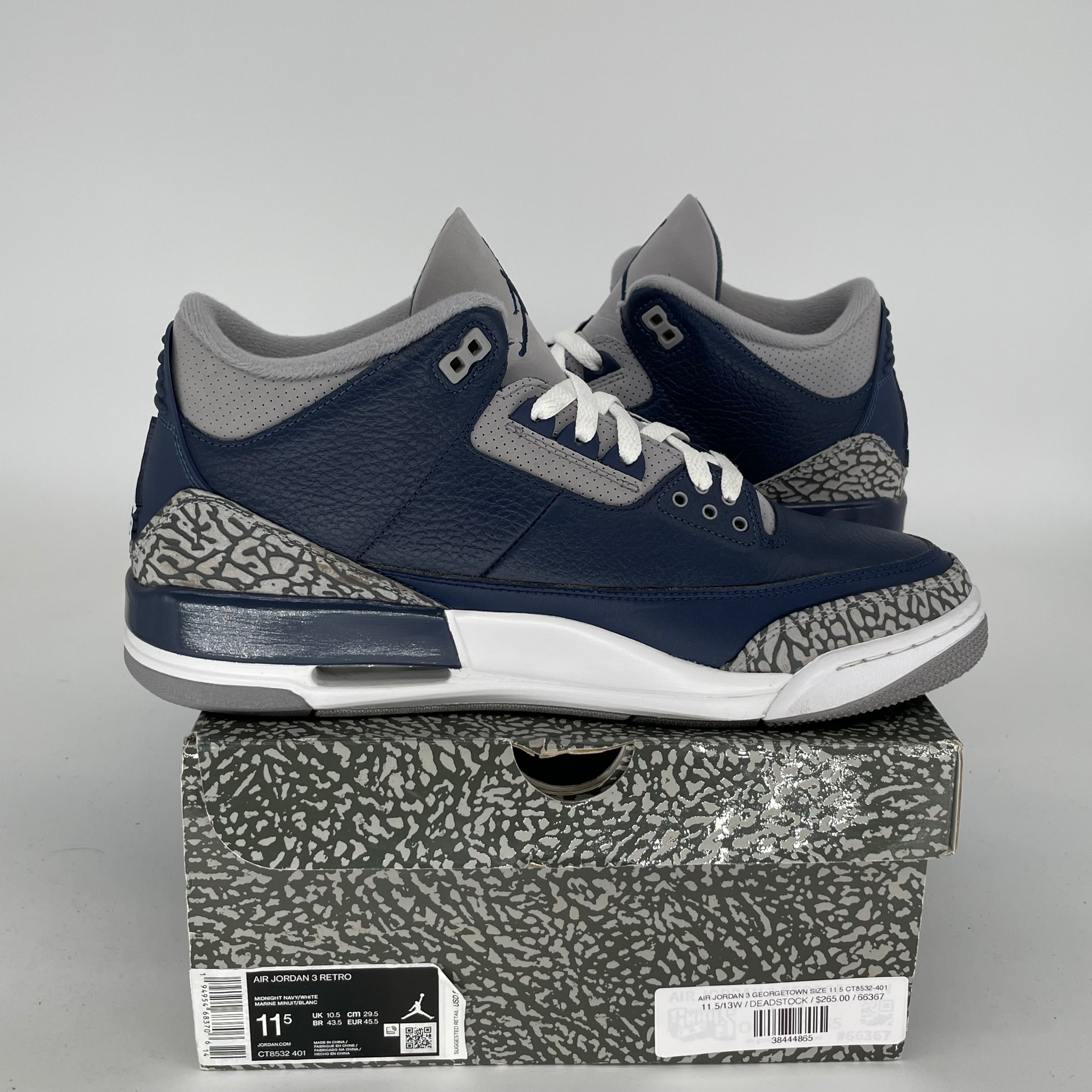 AIR JORDAN 3 GEORGETOWN SIZE 11.5 CT8532-401