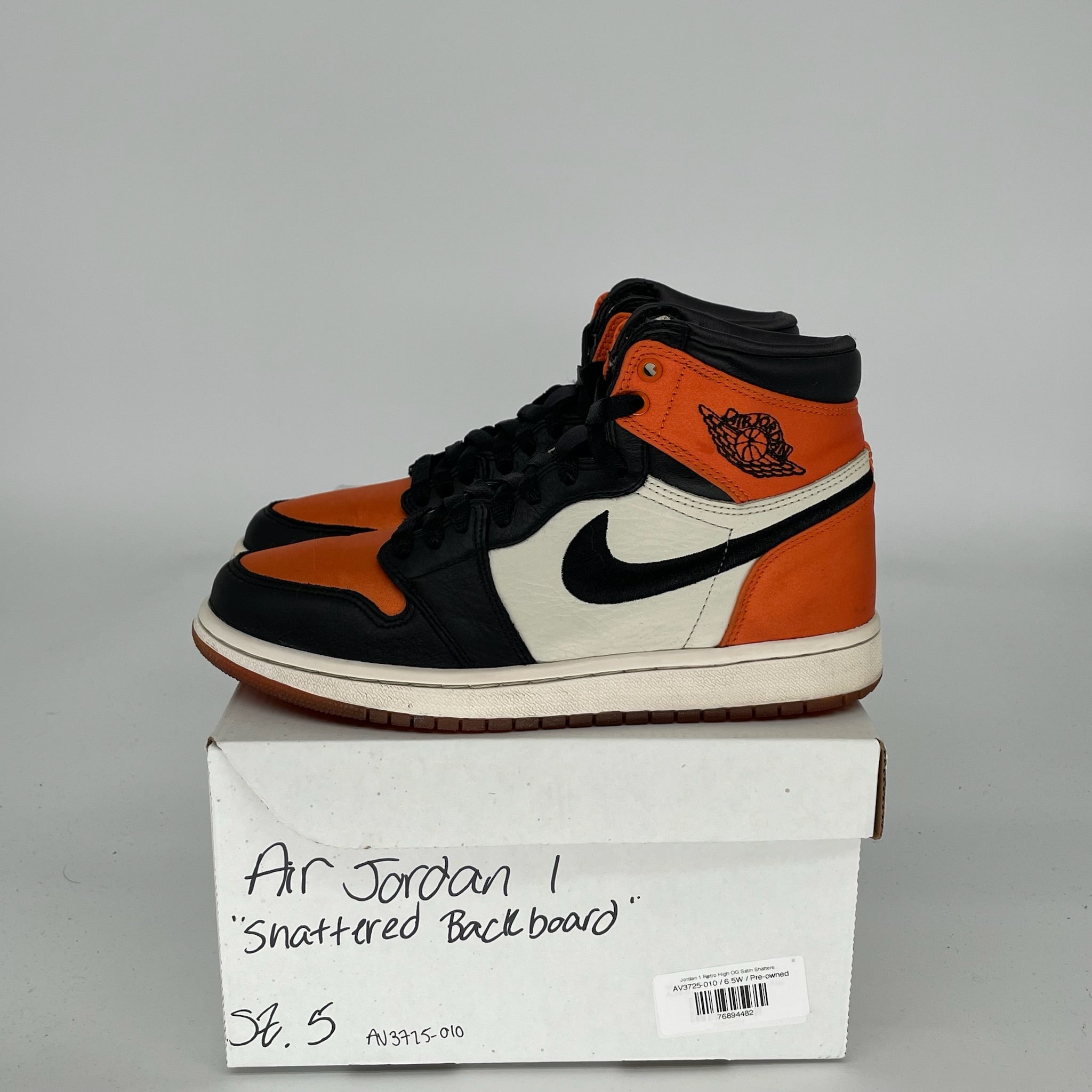 AIR JORDAN 1 SATIN SHATTERED BACKBOARD W SIZE 5/6.5W AV3725-010