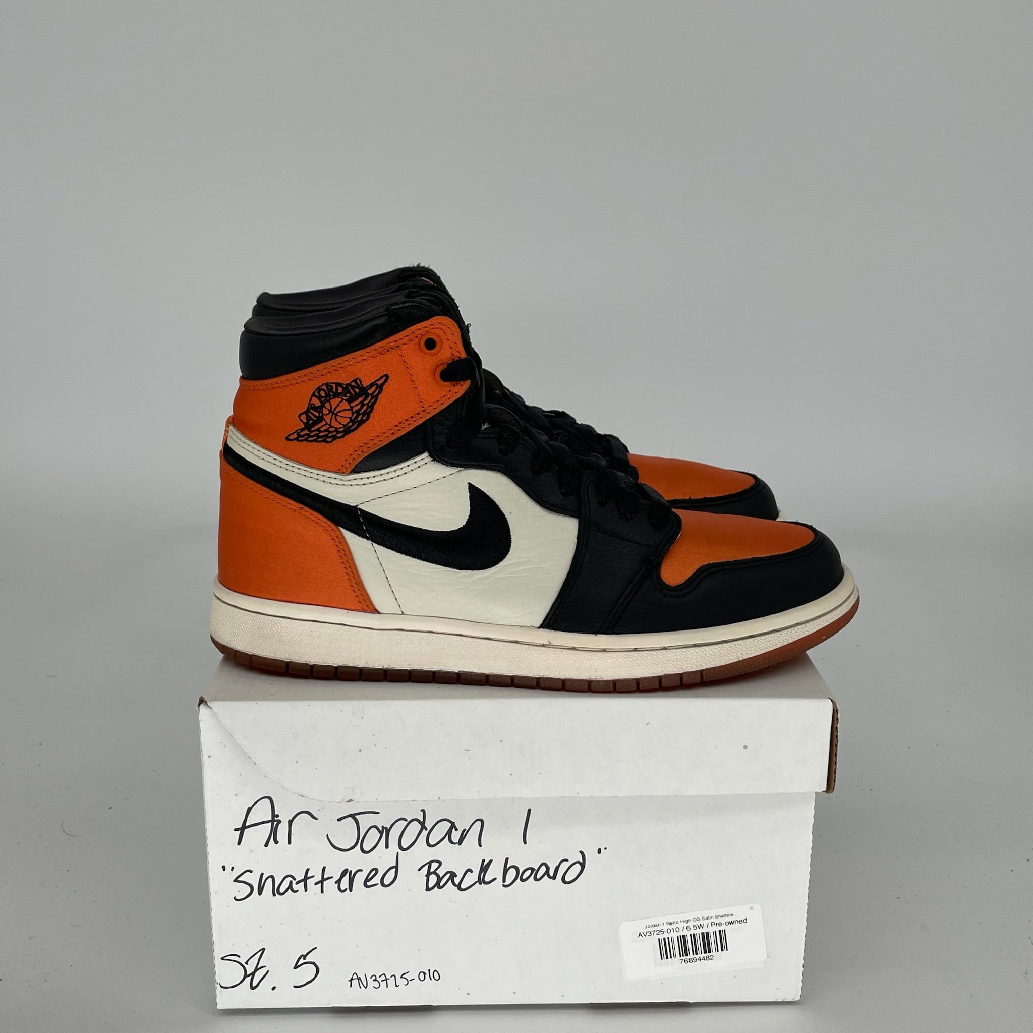 AIR JORDAN 1 SATIN SHATTERED BACKBOARD W SIZE 5/6.5W AV3725-010