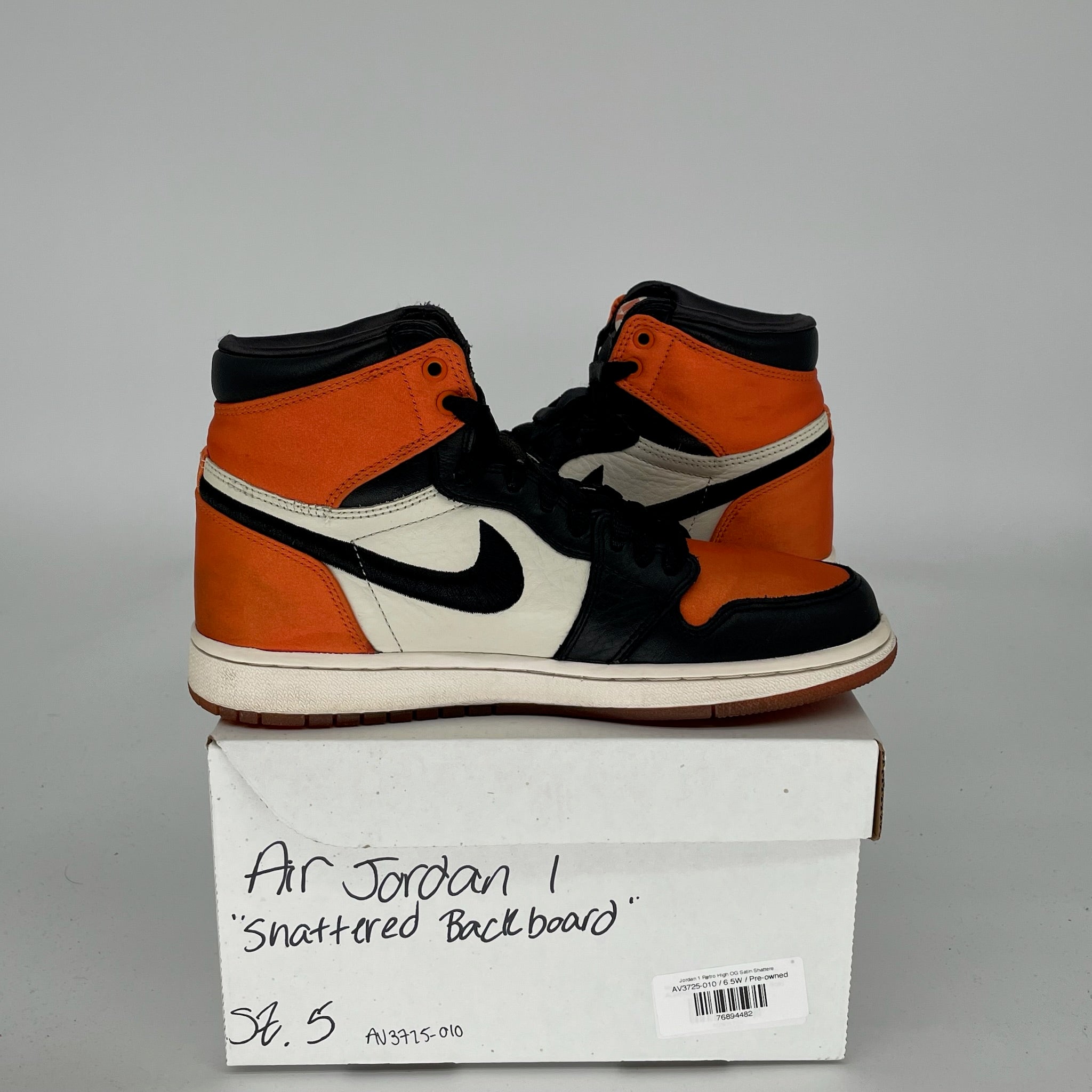 AIR JORDAN 1 SATIN SHATTERED BACKBOARD W SIZE 5/6.5W AV3725-010