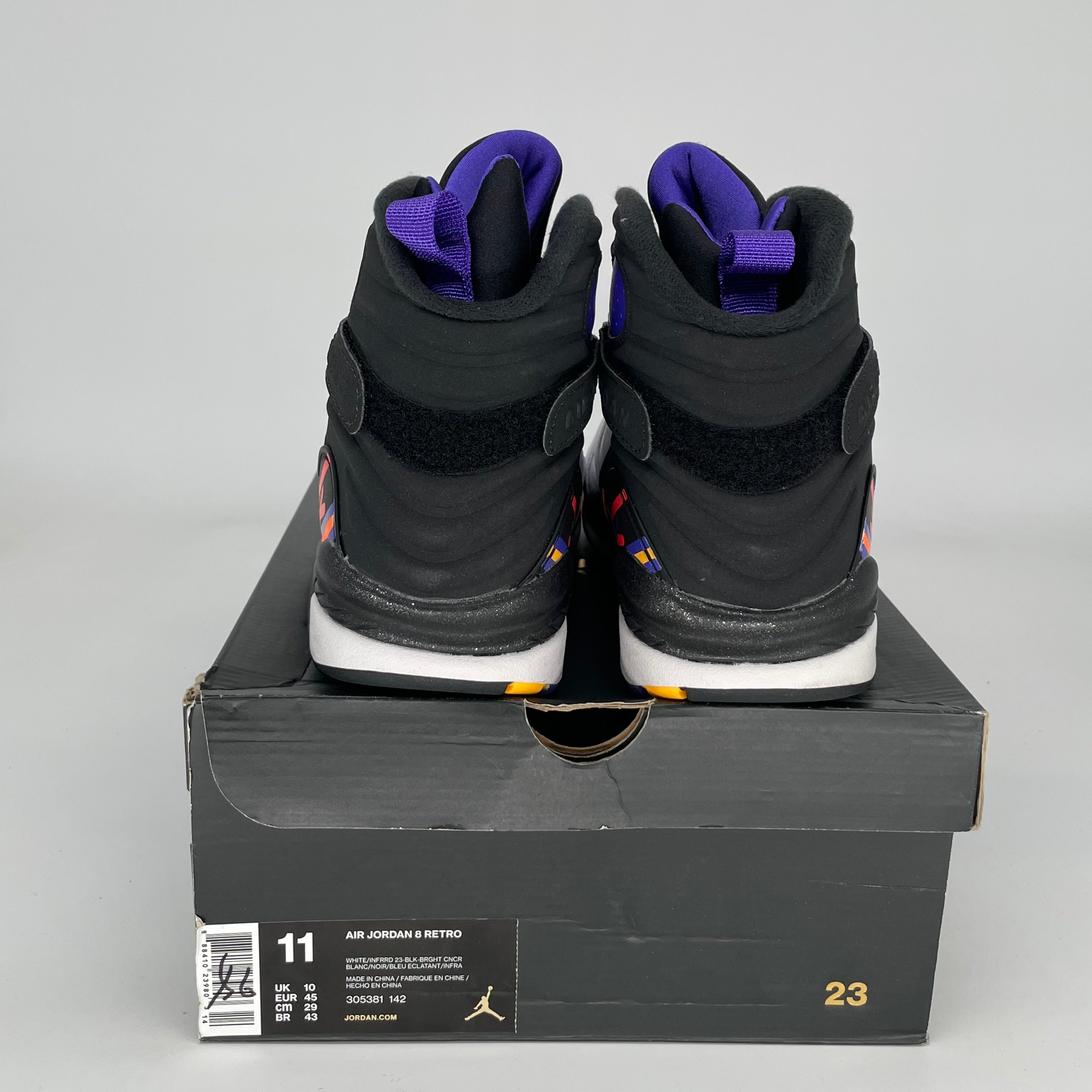 AIR JORDAN 8 THREE PEAT SIZE 11 305381-142