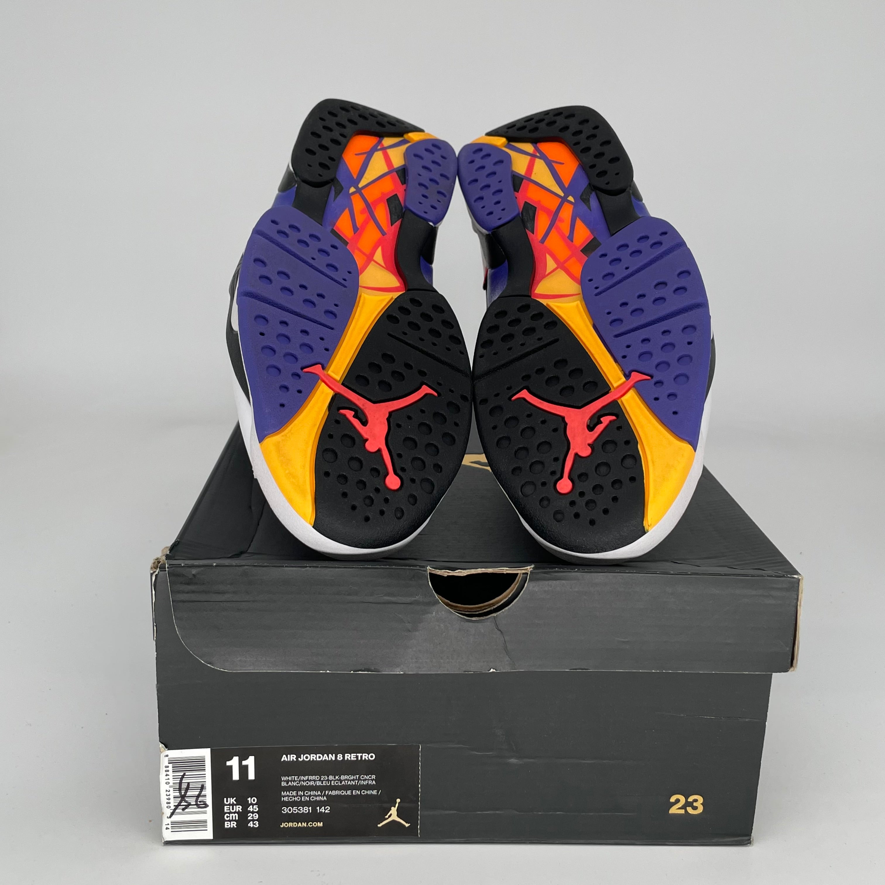 AIR JORDAN 8 THREE PEAT SIZE 11 305381-142
