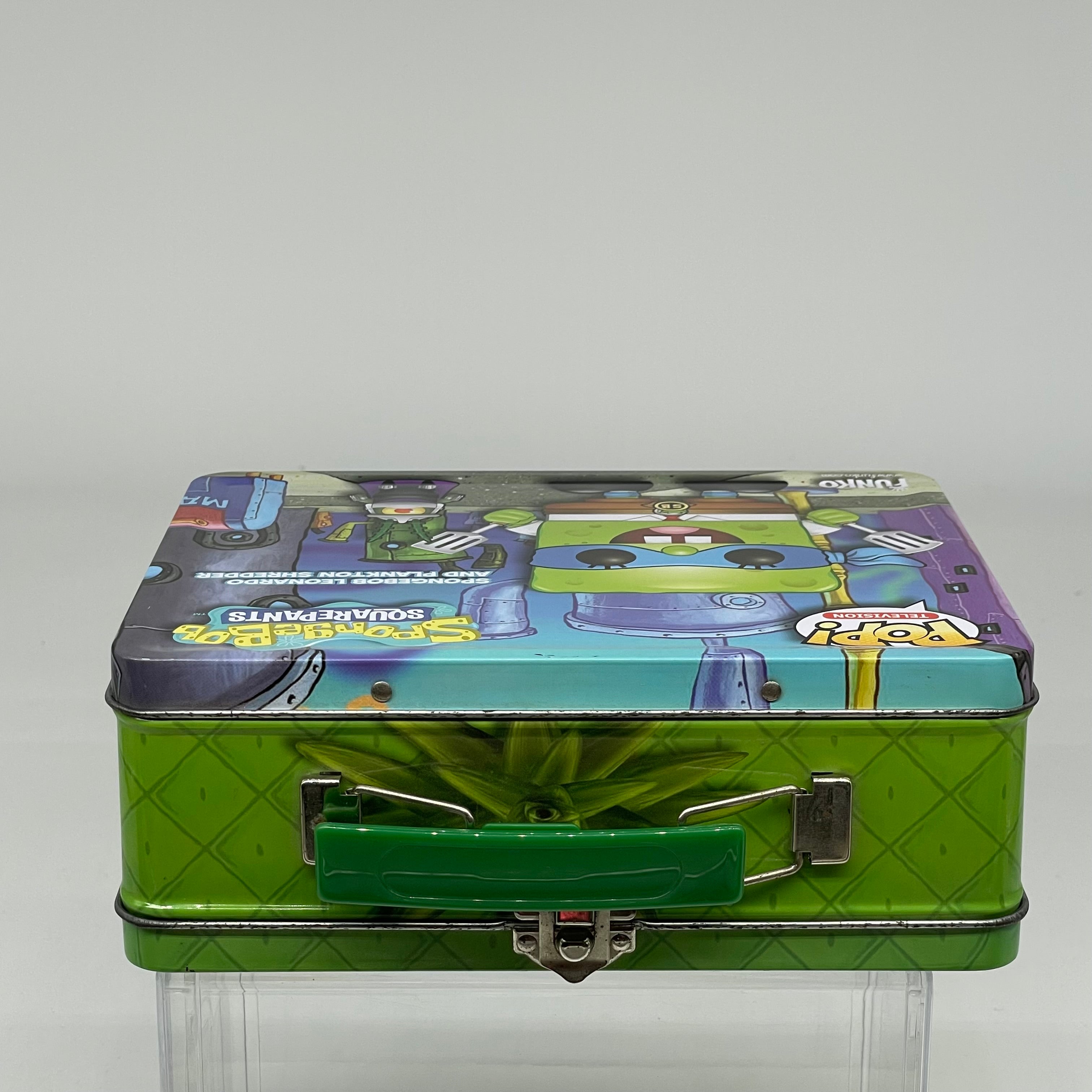 FUNKO POP SPONGEBOB LEONARDO AND PLANKTON SHREDDER TMNT LUNCHBOX LE 1000 SDCC