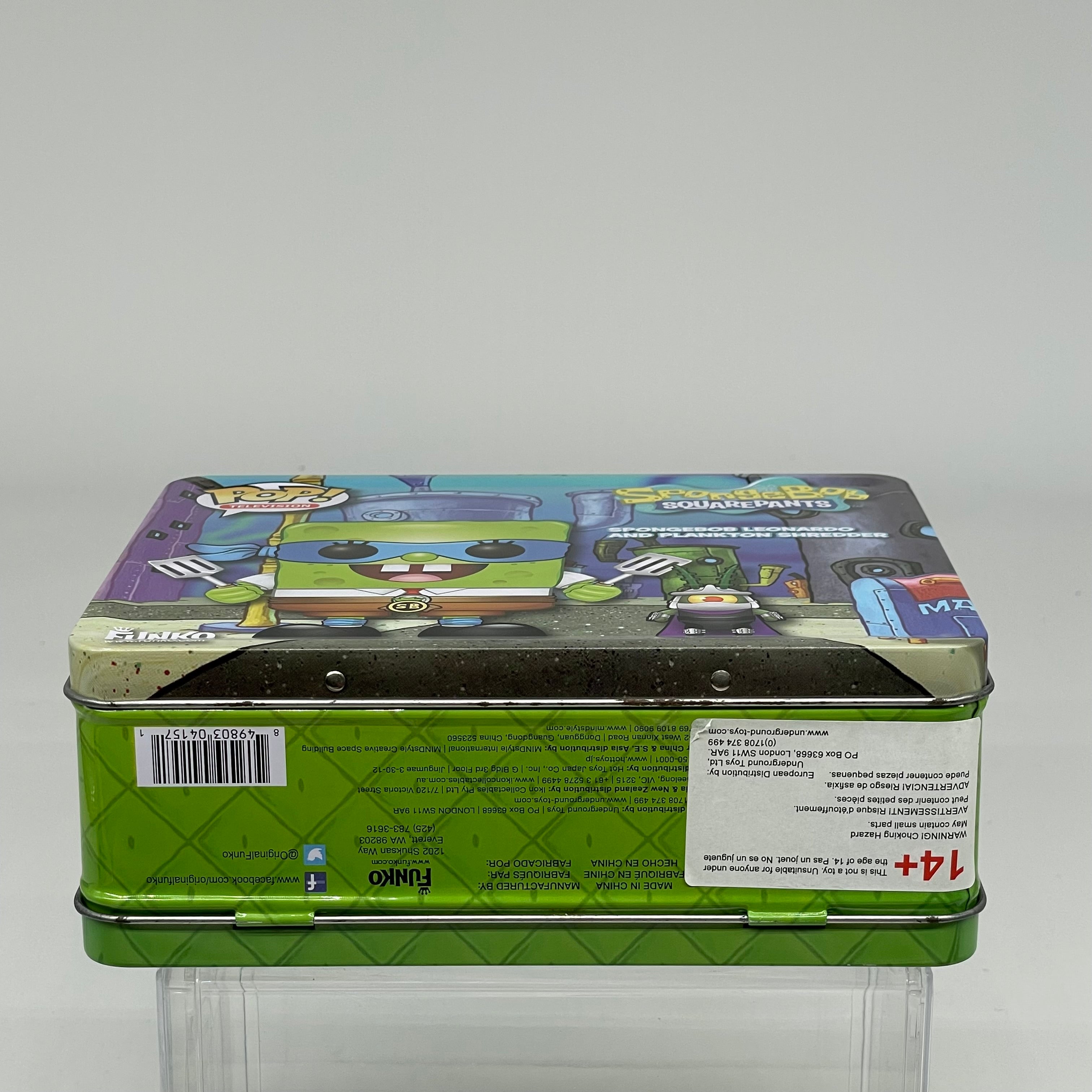 FUNKO POP SPONGEBOB LEONARDO AND PLANKTON SHREDDER TMNT LUNCHBOX LE 1000 SDCC