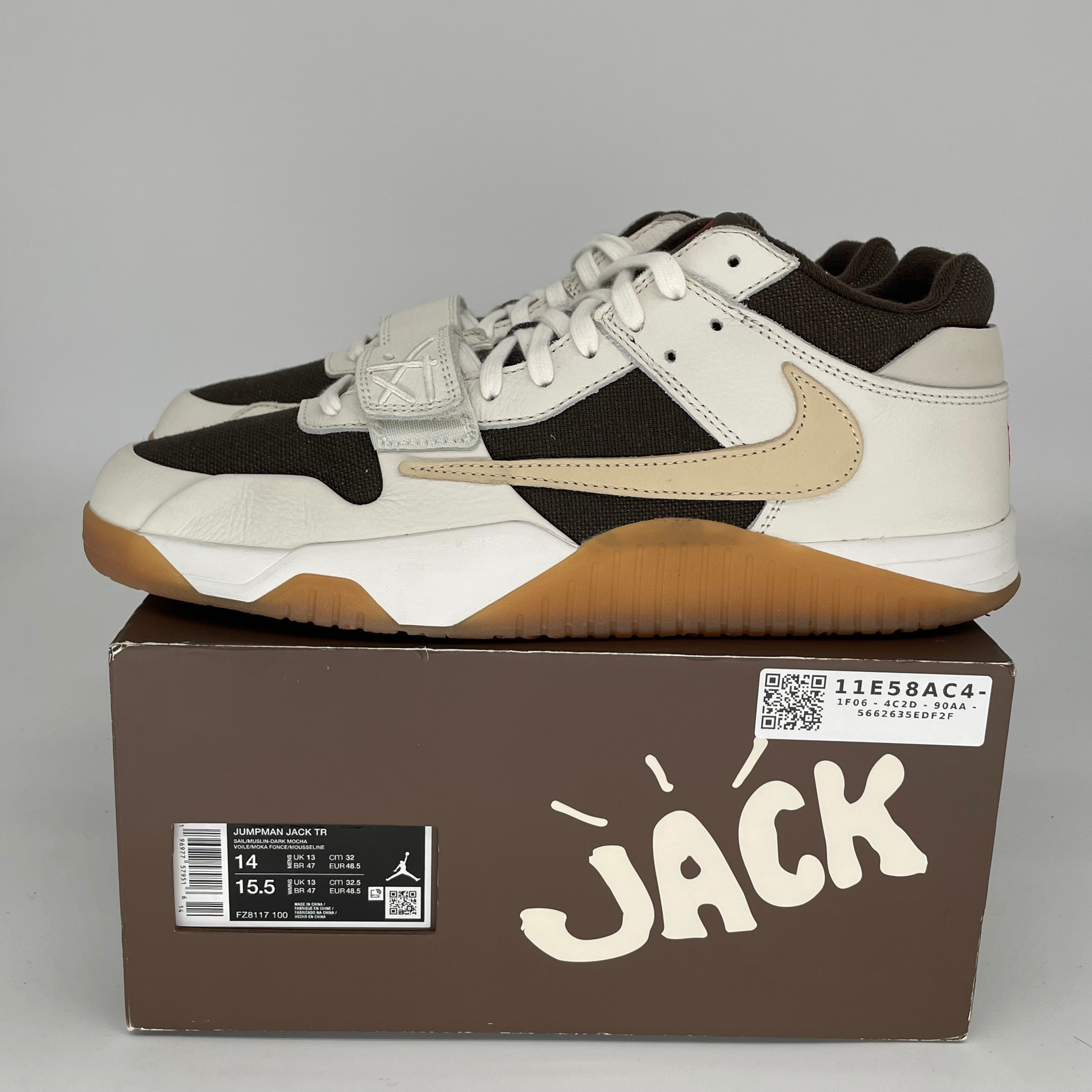 JORDAN JUMPMAN JACK TR TRAVIS SCOTT SAIL SIZE 14 FZ8117-100