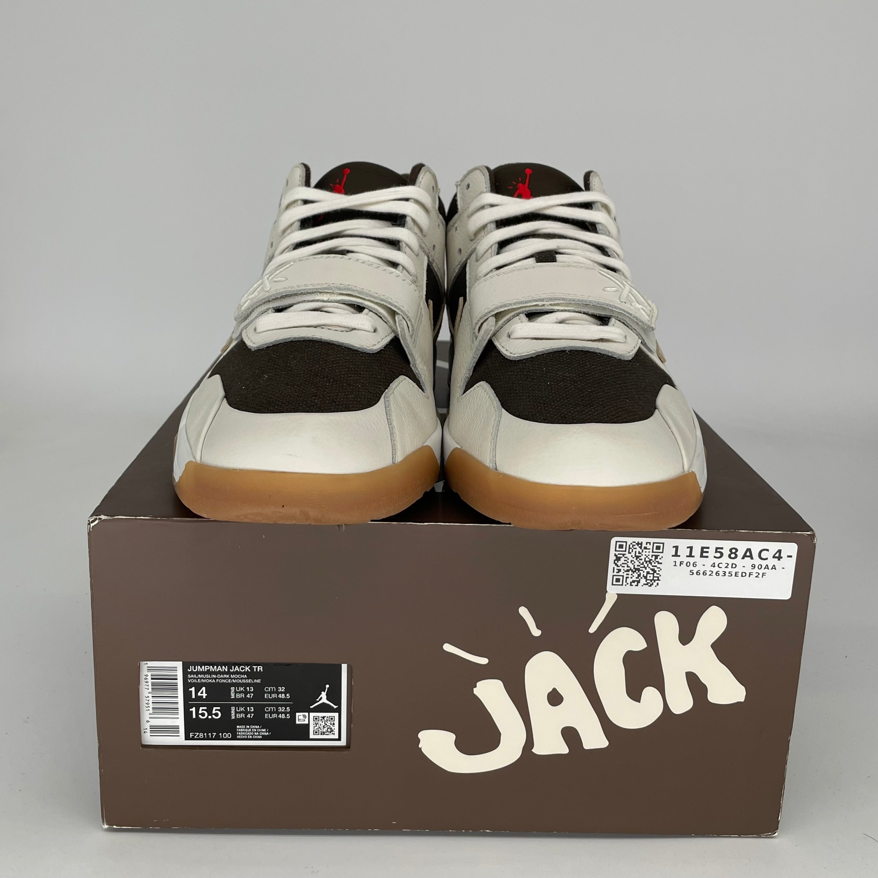 JORDAN JUMPMAN JACK TR TRAVIS SCOTT SAIL SIZE 14 FZ8117-100