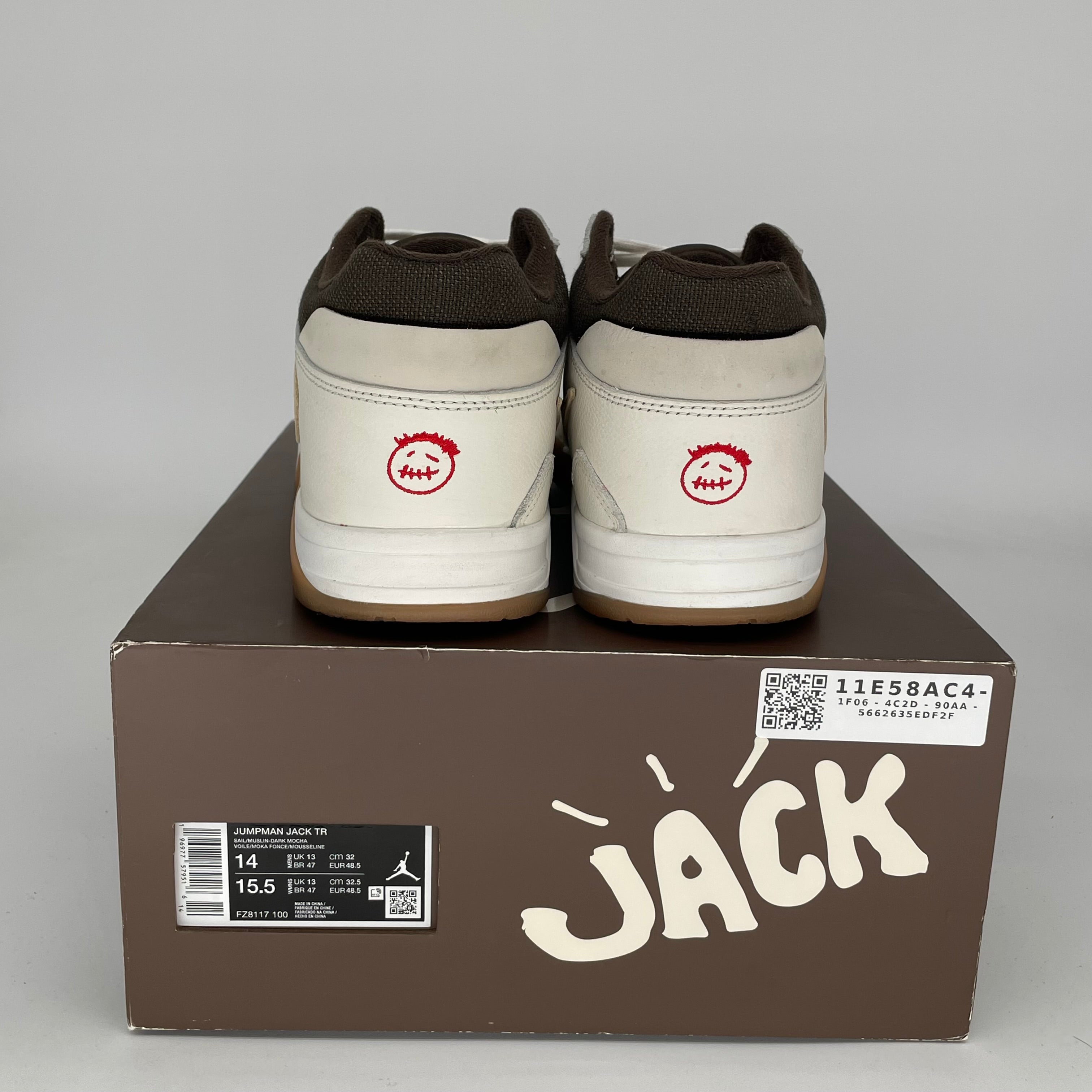 JORDAN JUMPMAN JACK TR TRAVIS SCOTT SAIL SIZE 14 FZ8117-100