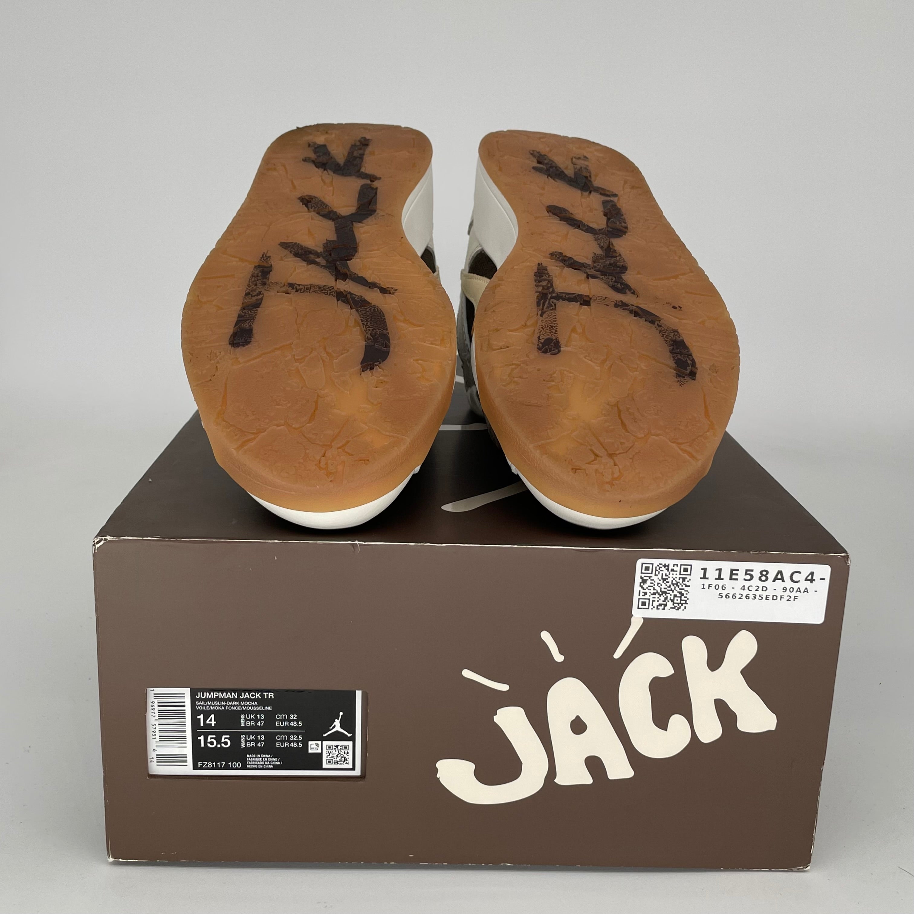 JORDAN JUMPMAN JACK TR TRAVIS SCOTT SAIL SIZE 14 FZ8117-100