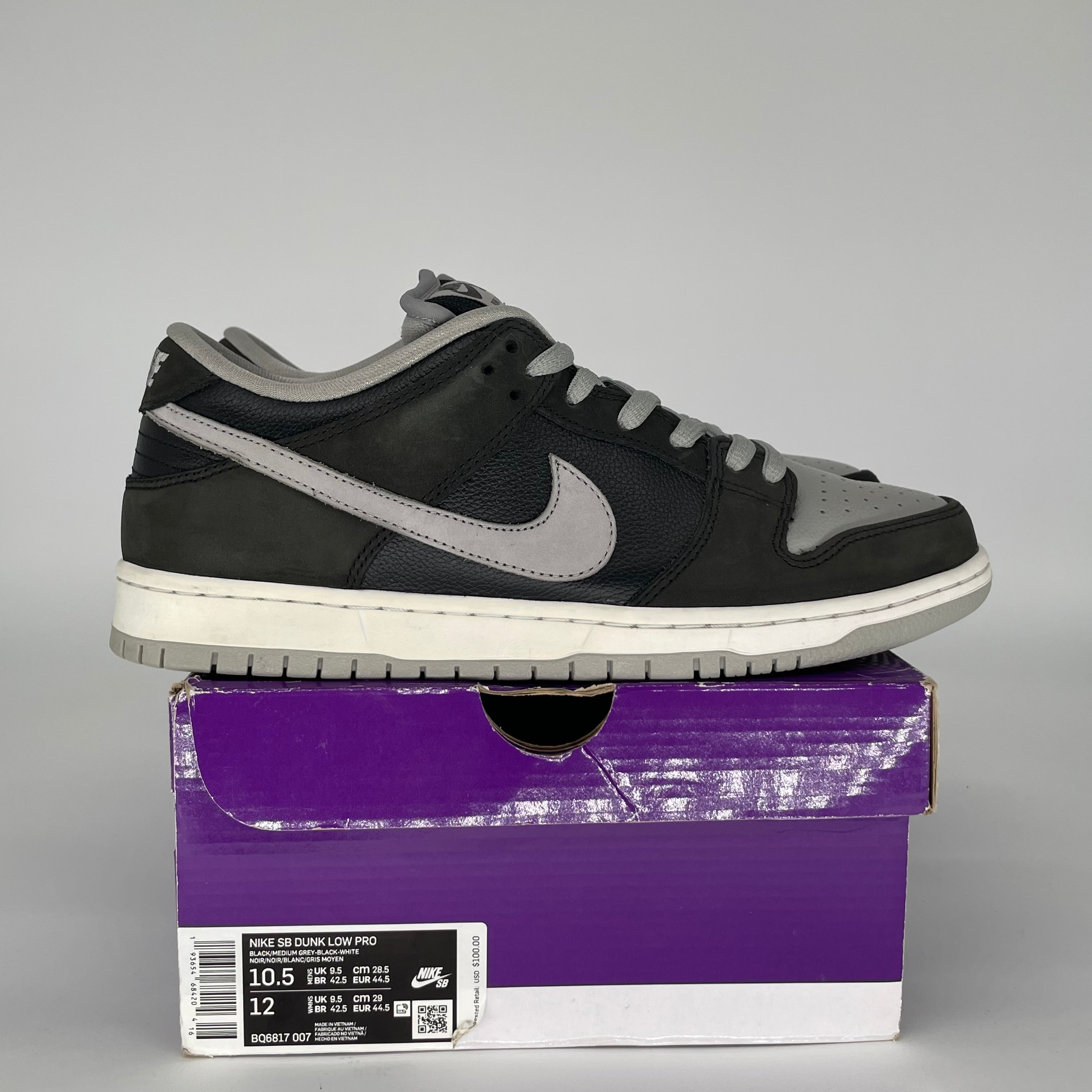 NIKE SB DUNK LOW J PACK SHADOW BQ6817-007 SIZE 10.5/12W