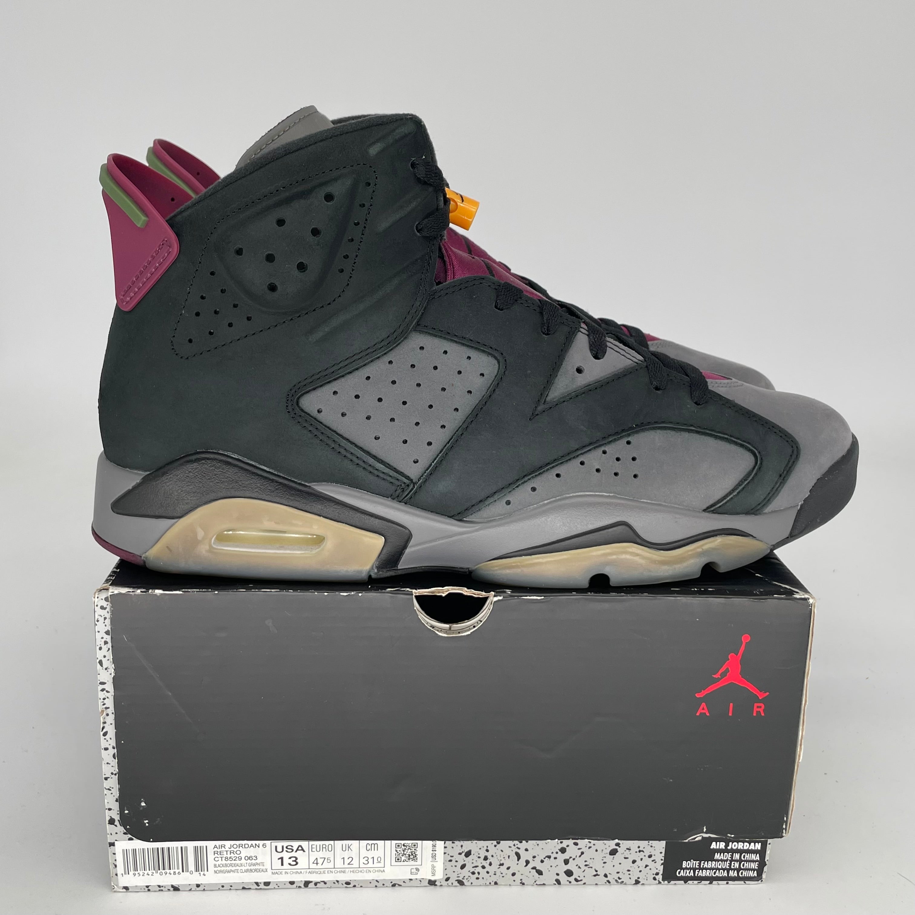 AIR JORDAN 6 BORDEAUX SIZE 13 CT8529-063