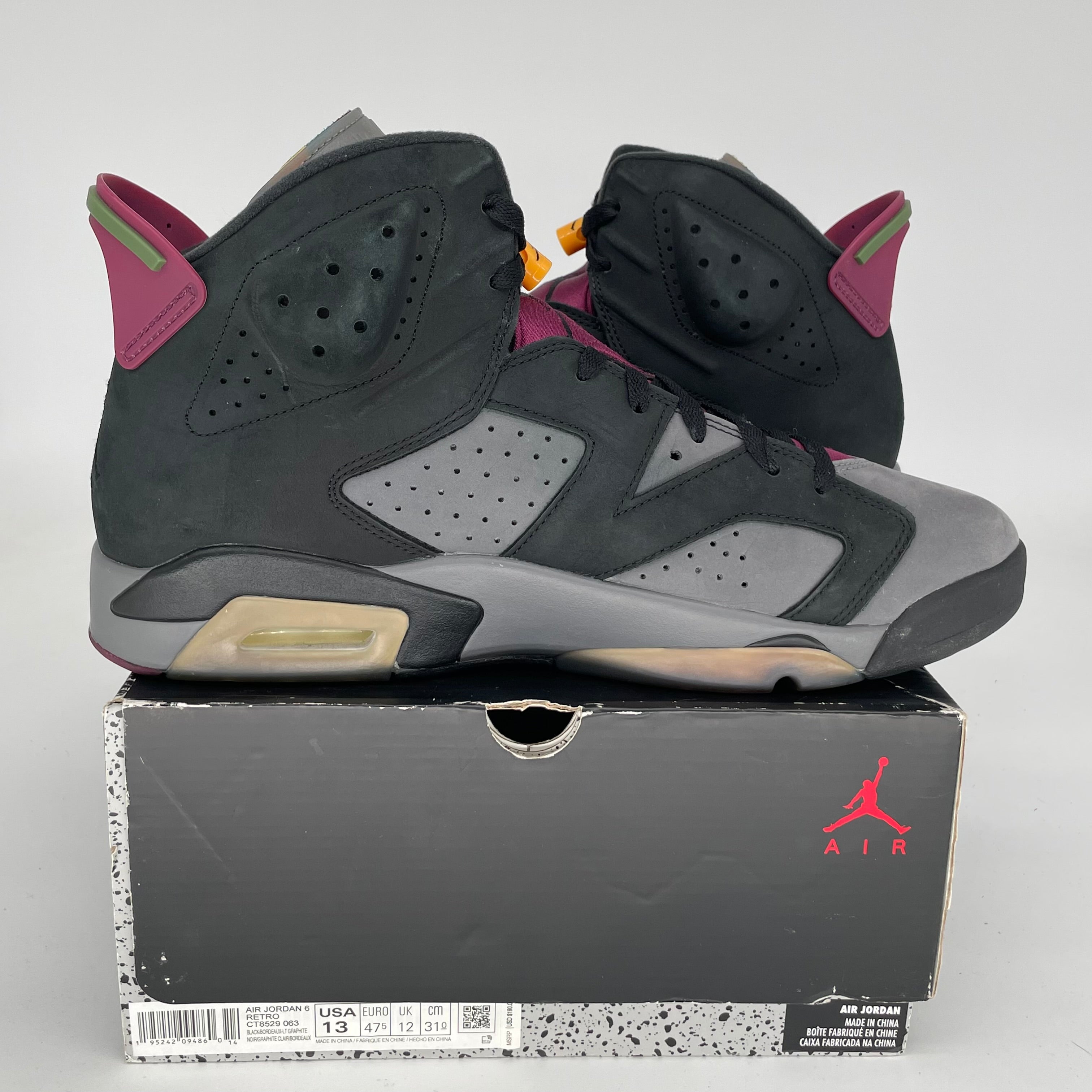 AIR JORDAN 6 BORDEAUX SIZE 13 CT8529-063