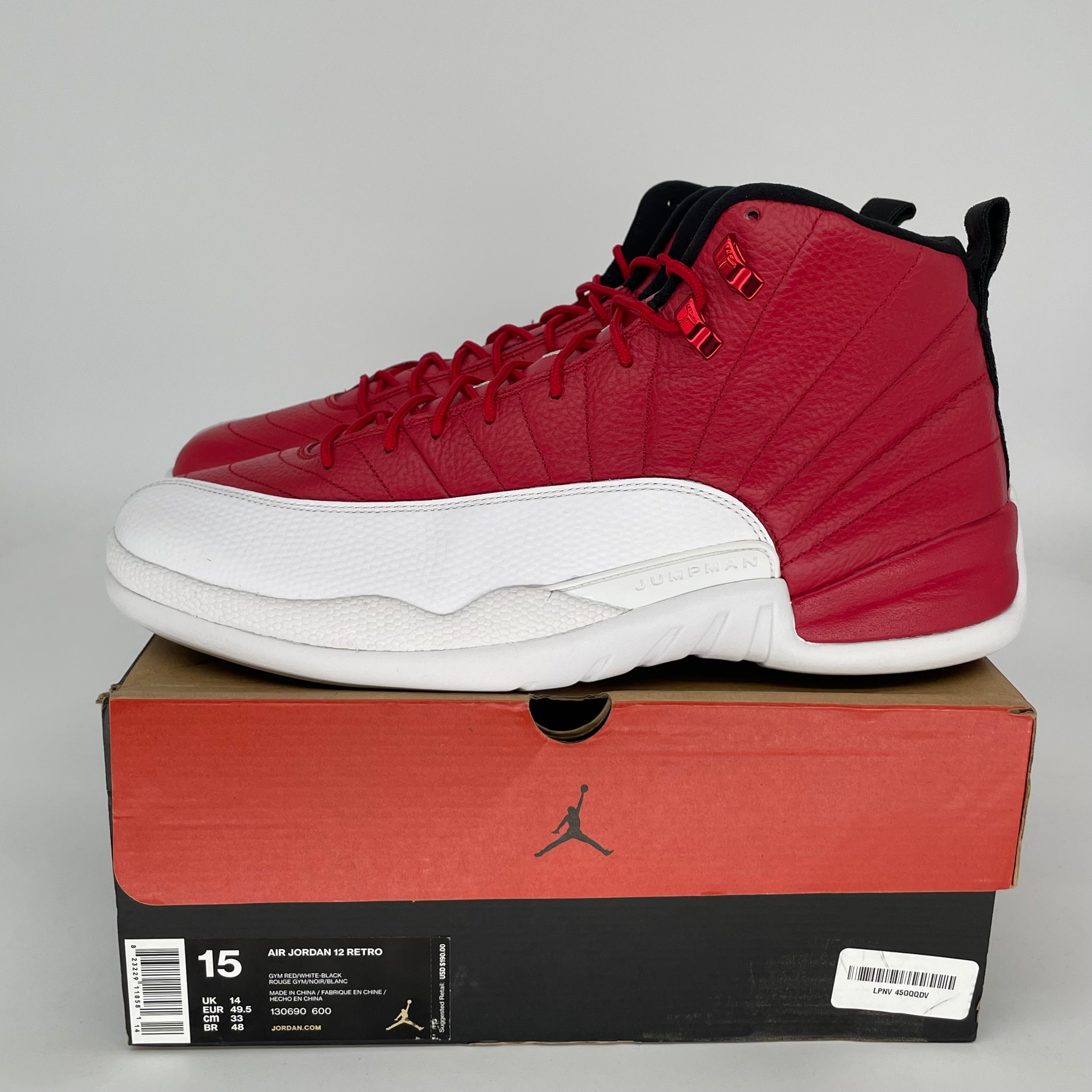 AIR JORDAN 12 GYM RED SIZE 15 130690-600