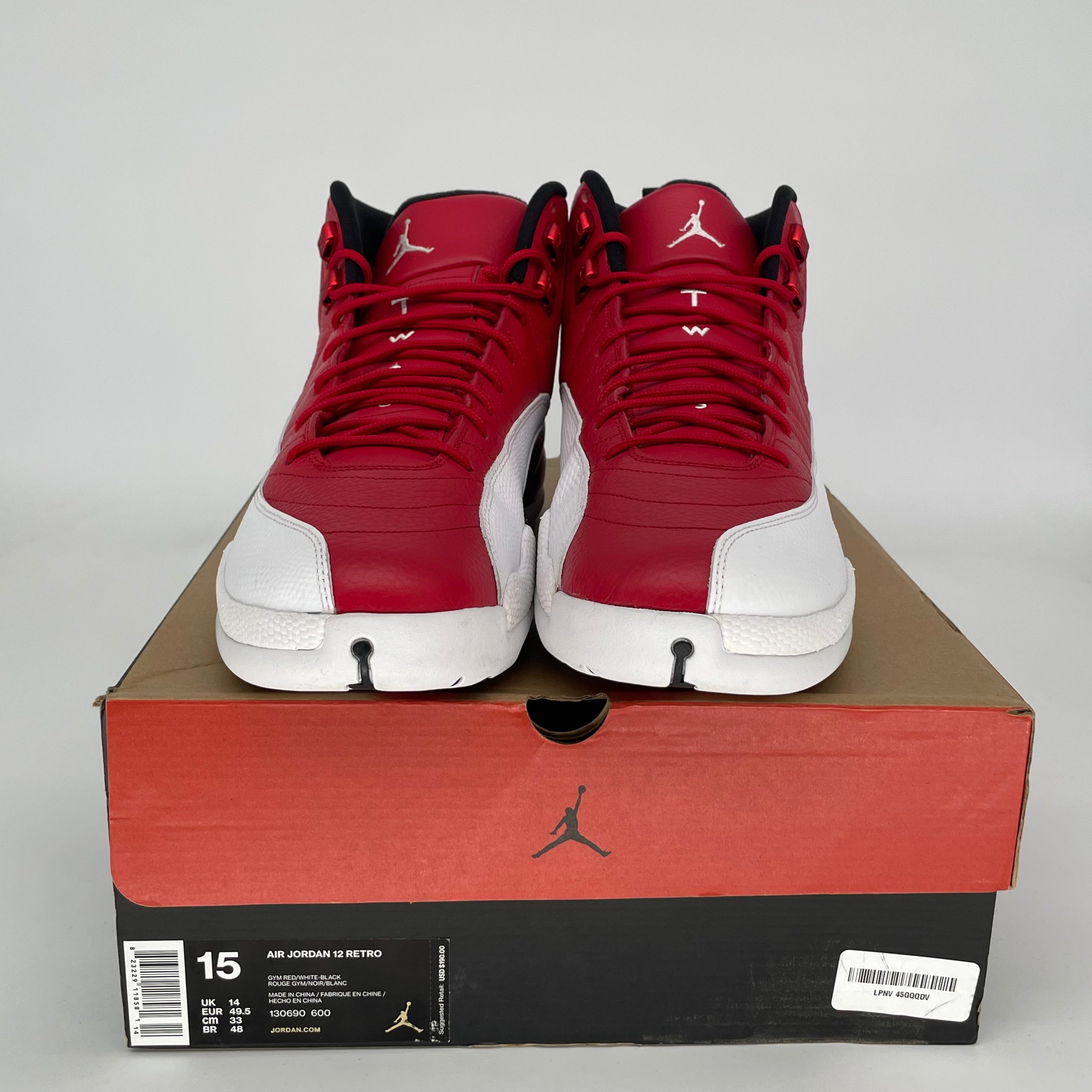 AIR JORDAN 12 GYM RED SIZE 15 130690-600