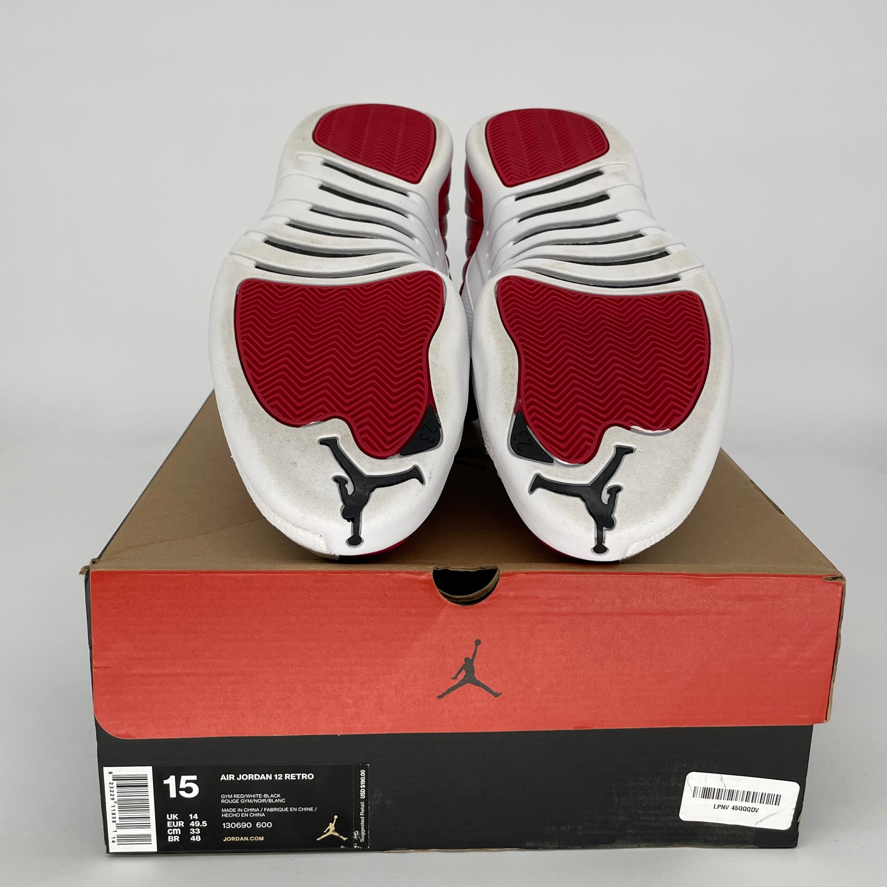 AIR JORDAN 12 GYM RED SIZE 15 130690-600