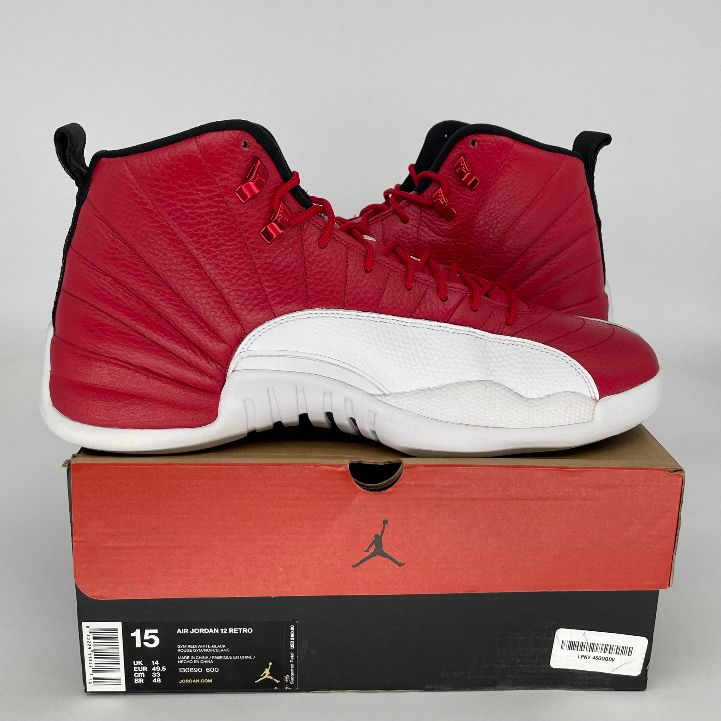 AIR JORDAN 12 GYM RED SIZE 15 130690-600