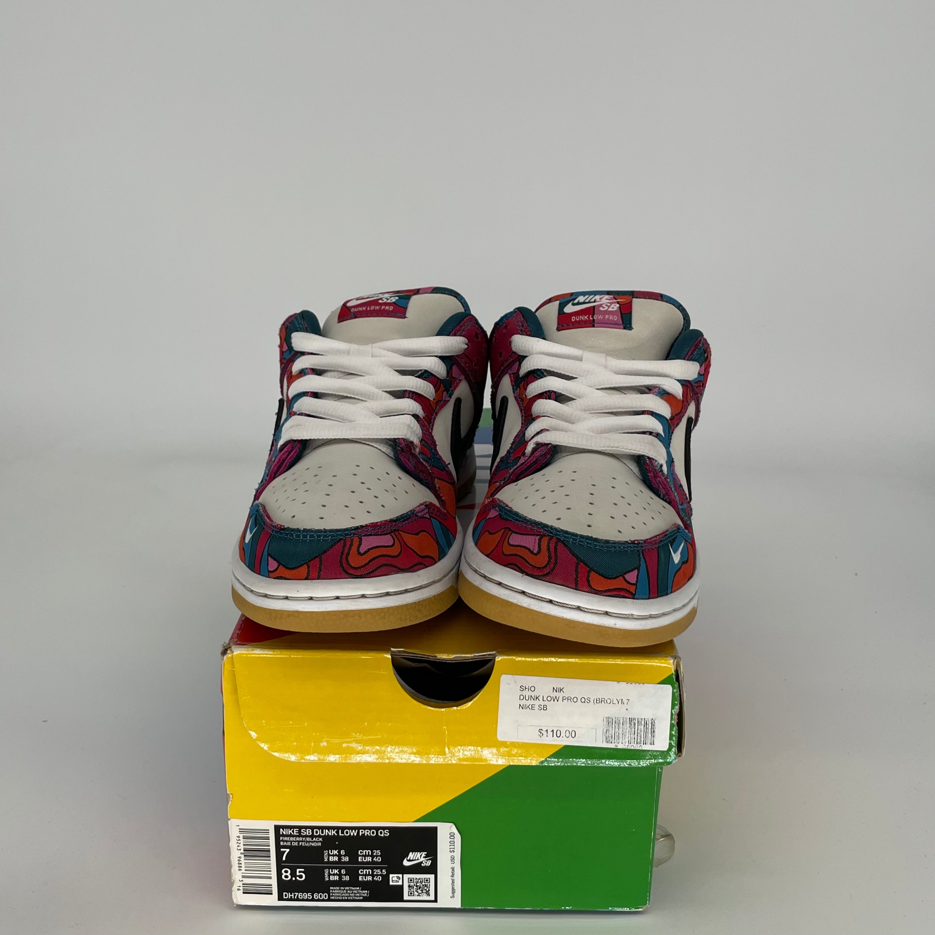 NIKE SB DUNK LOW PARRA ABSTRACT ART SIZE 7 DH7695-600