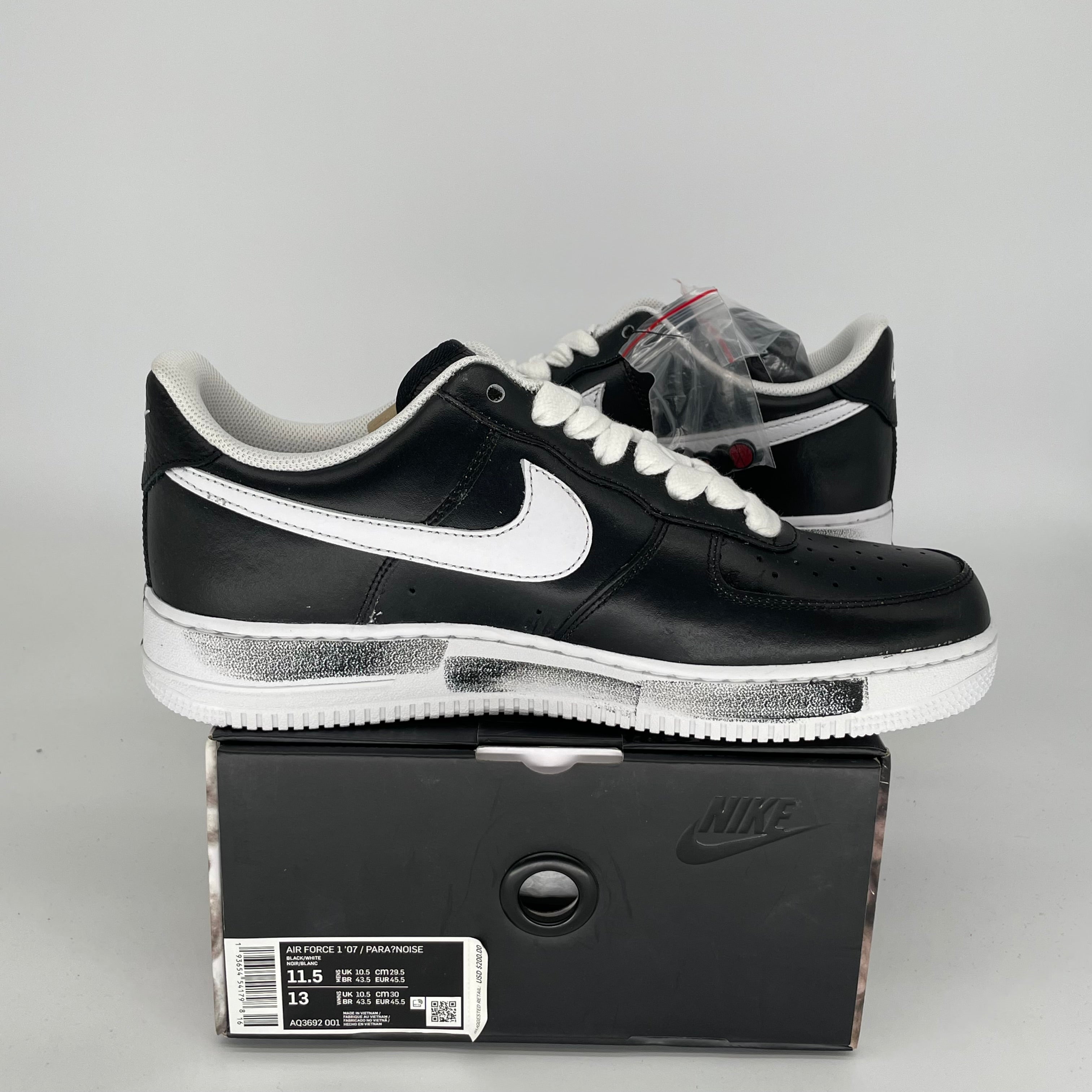 NIKE AIR FORCE 1 LOW G-DRAGON PEACEMINUSONE PARA-NOISE SIZE 11.5 AQ3692-001