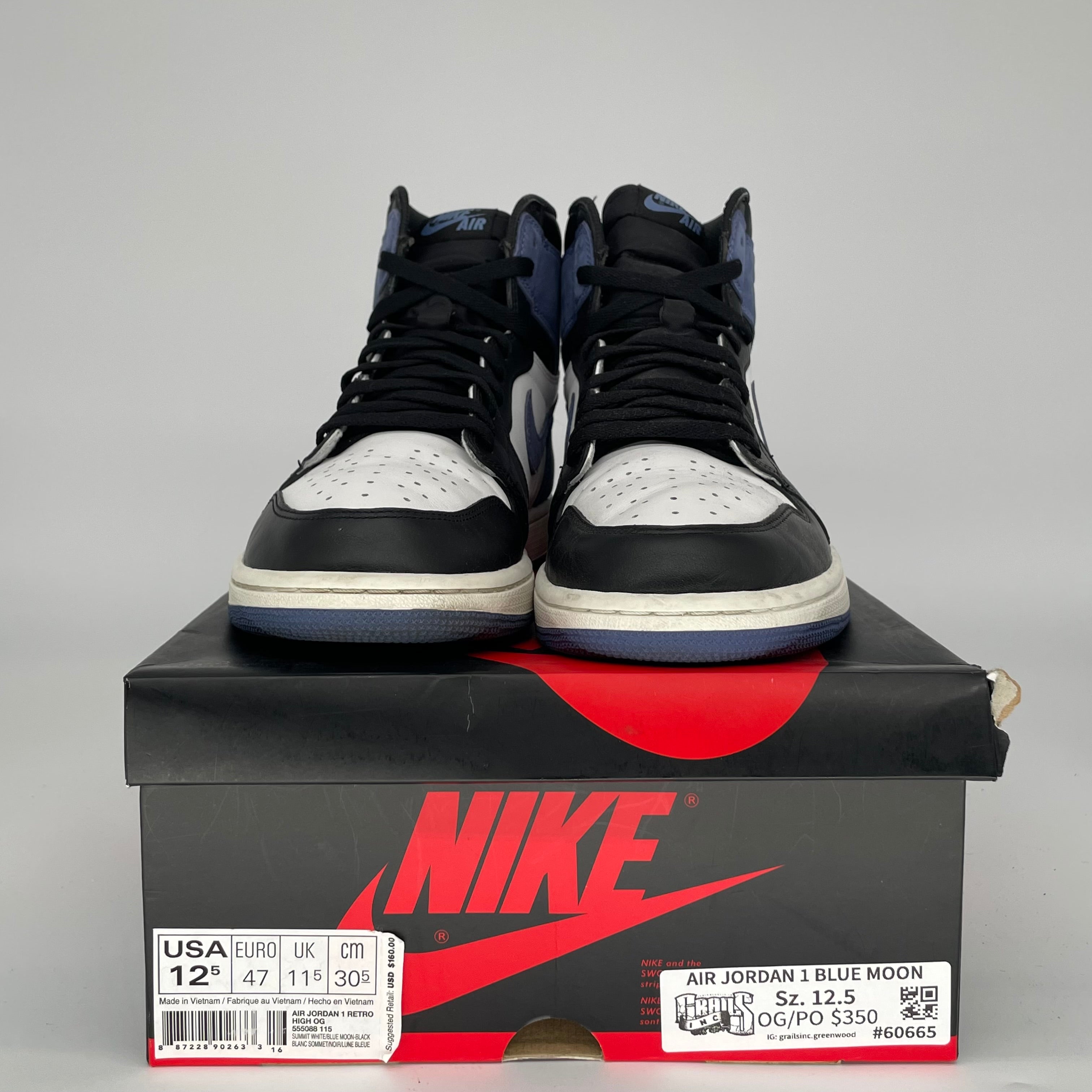 AIR JORDAN 1 BLUE MOON SIZE 12.5/14W 555088-115
