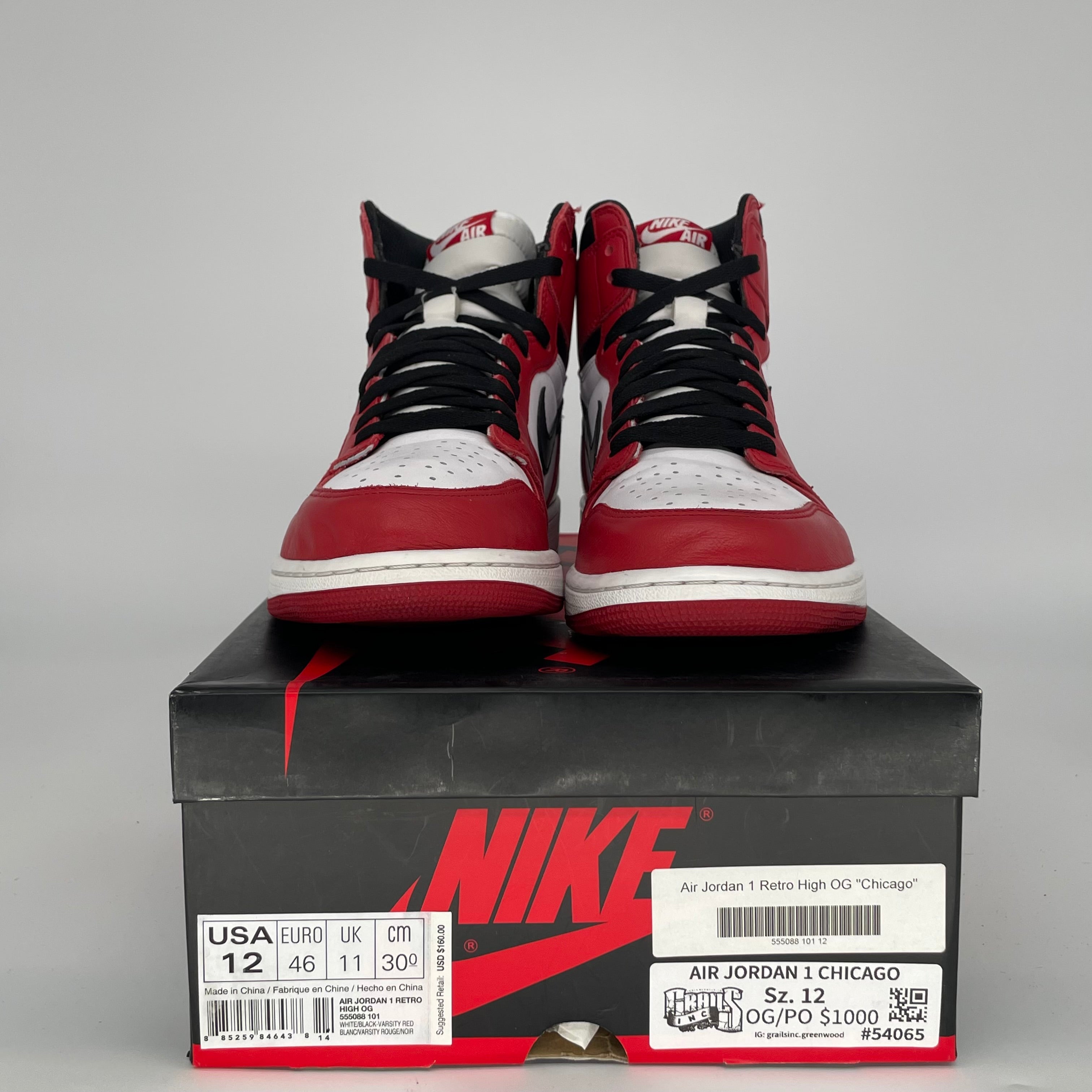AIR JORDAN 1 CHICAGO (2015) SIZE 12/13.5W 555088-101