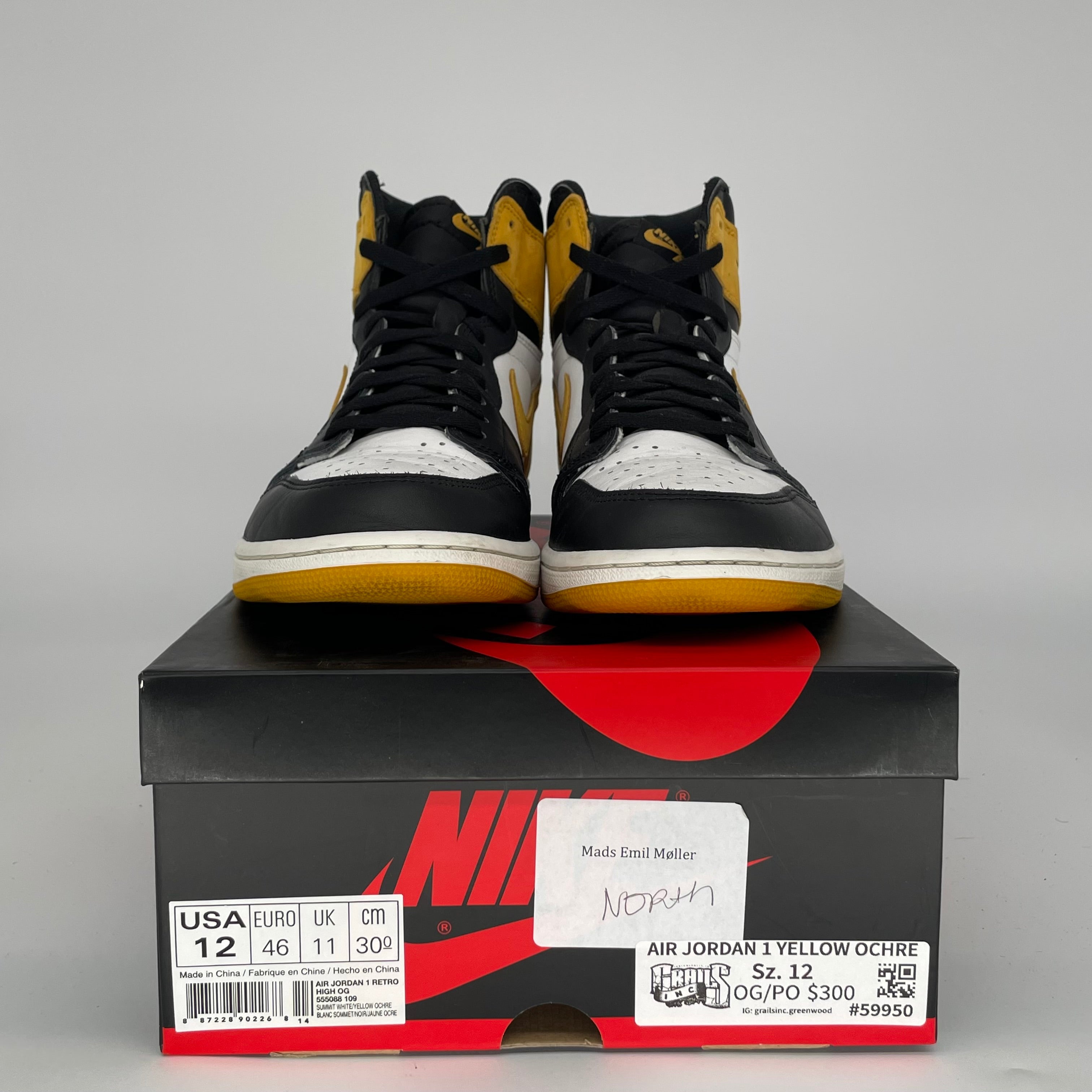 AIR JORDAN 1 YELLOW OCHER SIZE 12/13.5W 555088-109