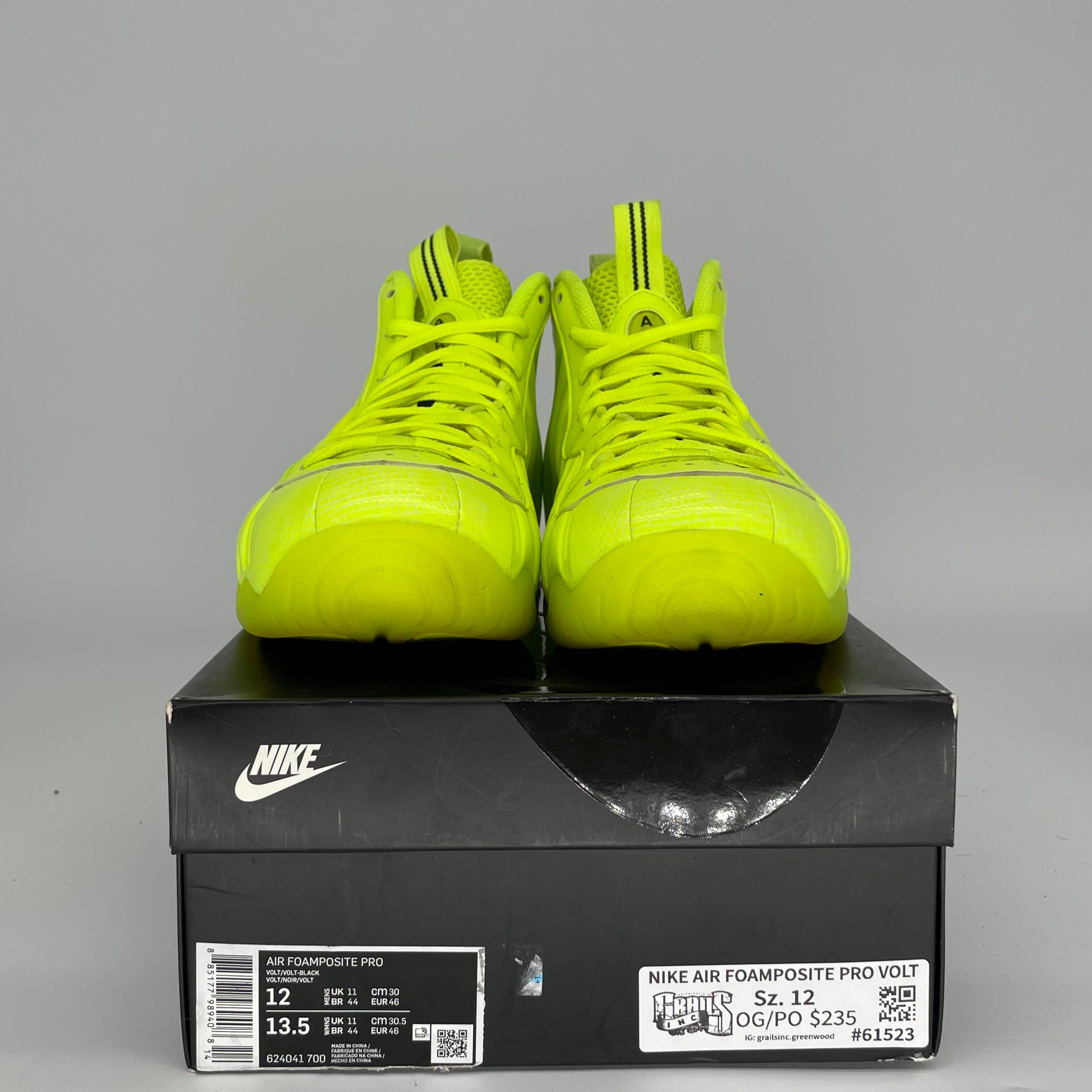 NIKE AIR FOAMPOSITE PRO VOLT SIZE 12/13.5W 624041-700