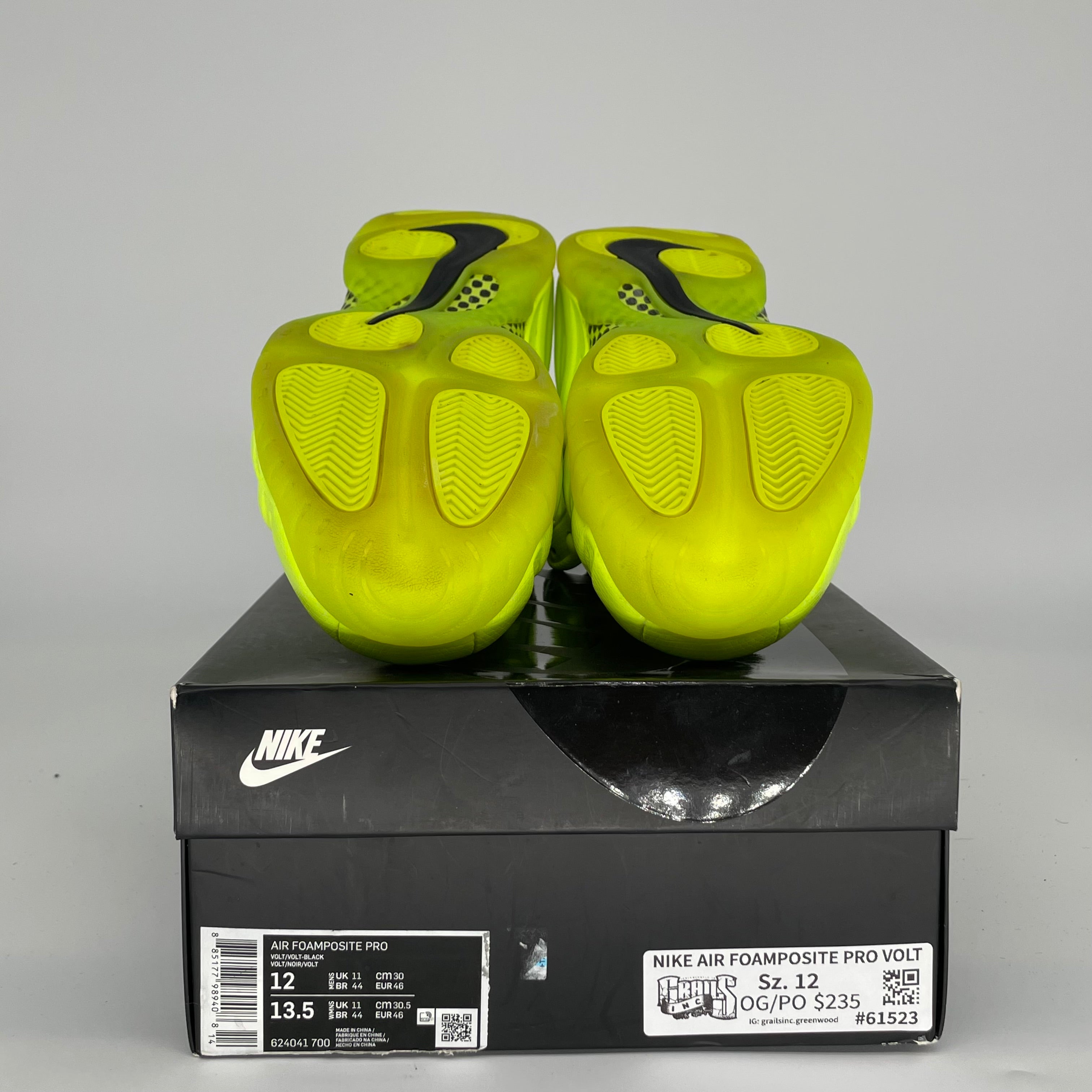 NIKE AIR FOAMPOSITE PRO VOLT SIZE 12/13.5W 624041-700