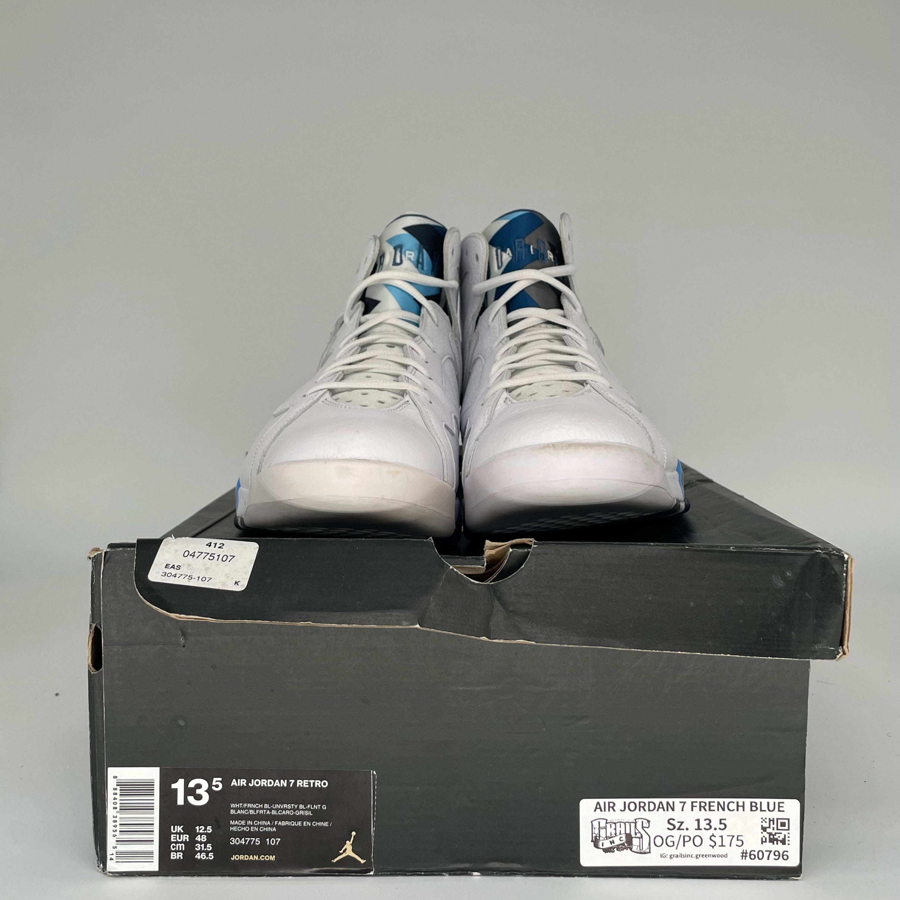 AIR JORDAN 7 FRENCH BLUE SIZE 13.5/15W 304775-107