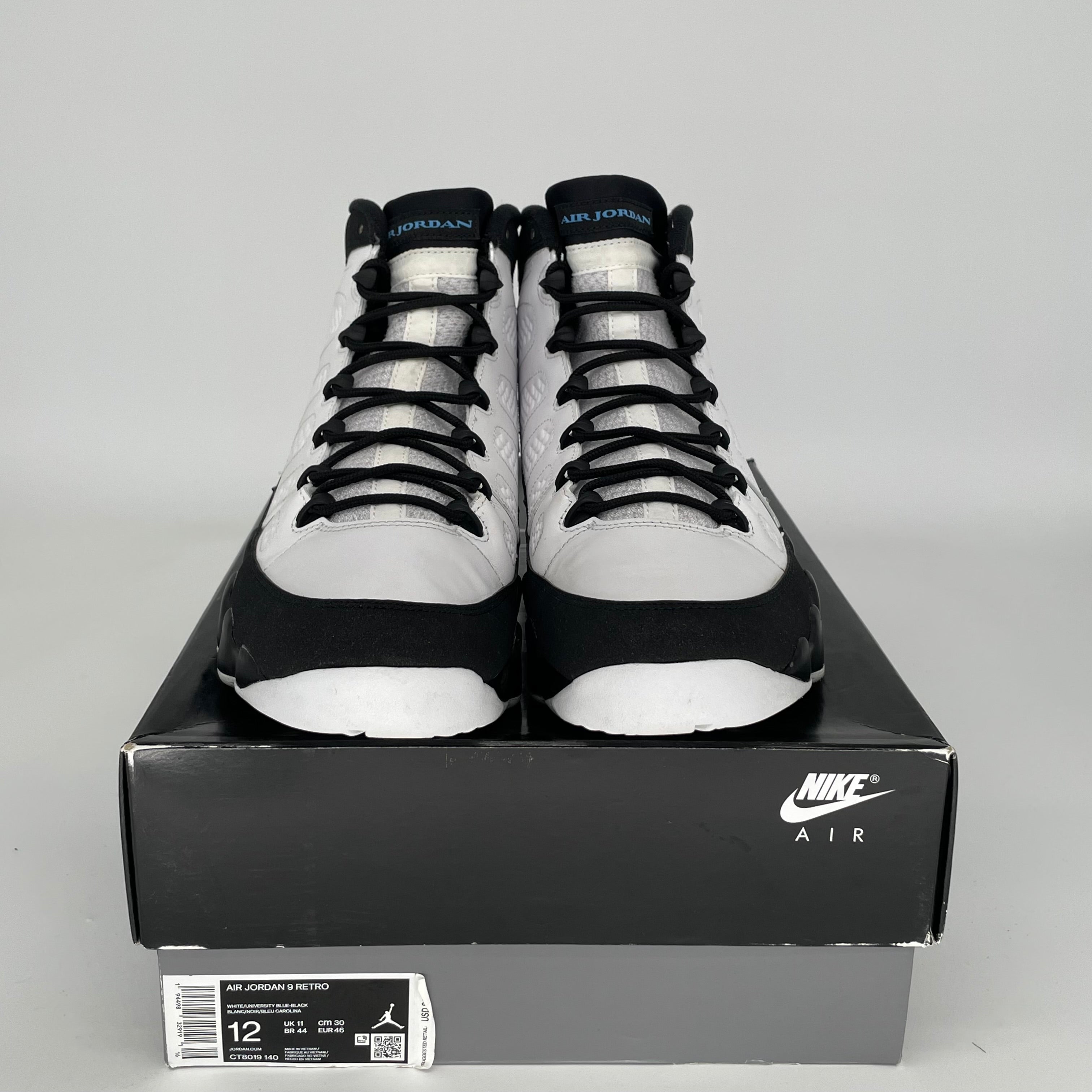 AIR JORDAN 9 UNIVERSITY BLUE SIZE 12 CT8019-140