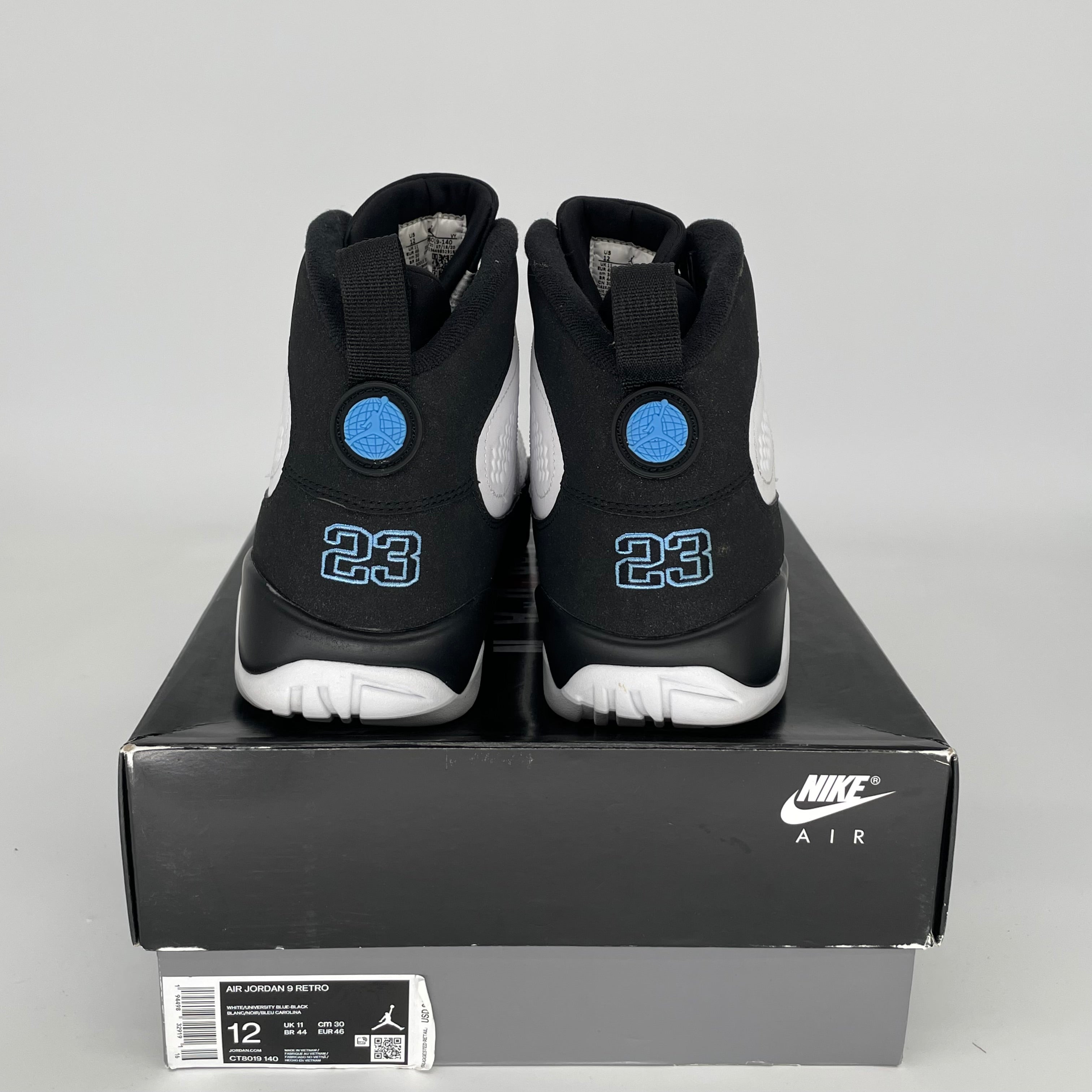 AIR JORDAN 9 UNIVERSITY BLUE SIZE 12 CT8019-140